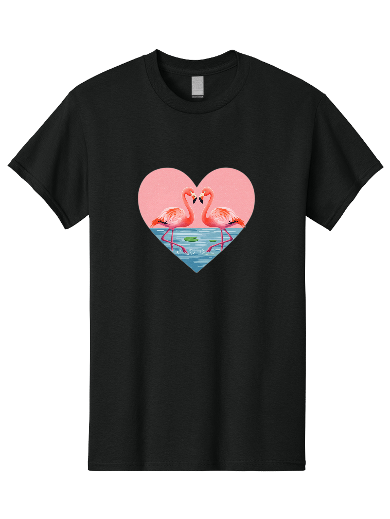 Flamingos-Heart-1 Men'S Graphic Tee, 100% Cotton, Comfortable Casual Summer Wear, Machine Washable, Vintage Camera, Old Camera, Antique Camera, Black Camera, Classic Photography, Photography Equipment, Nostalgic Device, Film Camera, Camera Art Bai859