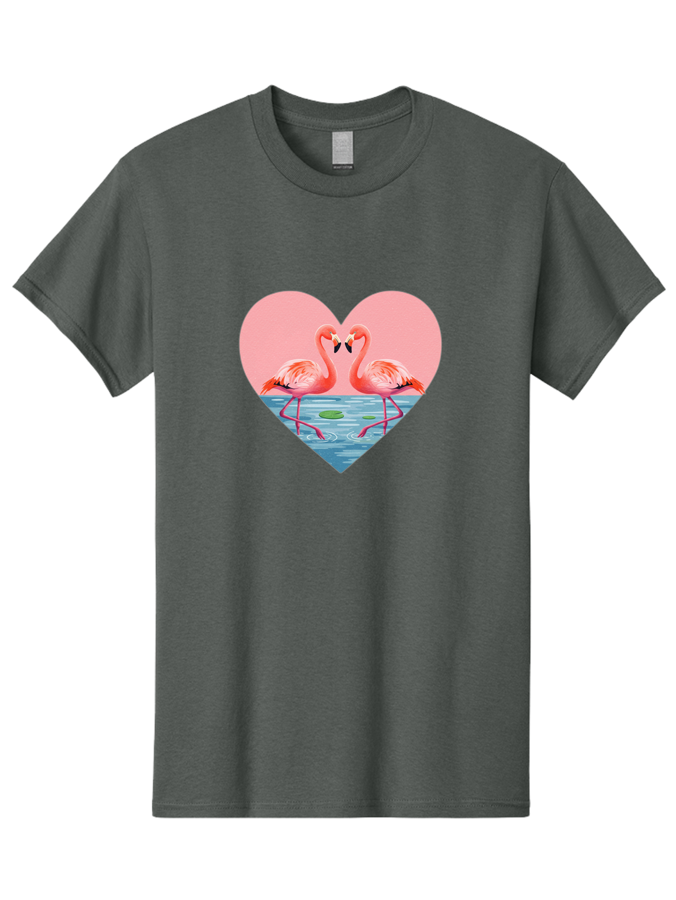 Flamingos-Heart-1 Men'S Graphic Tee, 100% Cotton, Comfortable Casual Summer Wear, Machine Washable, Vintage Camera, Old Camera, Antique Camera, Black Camera, Classic Photography, Photography Equipment, Nostalgic Device, Film Camera, Camera Art Bai859