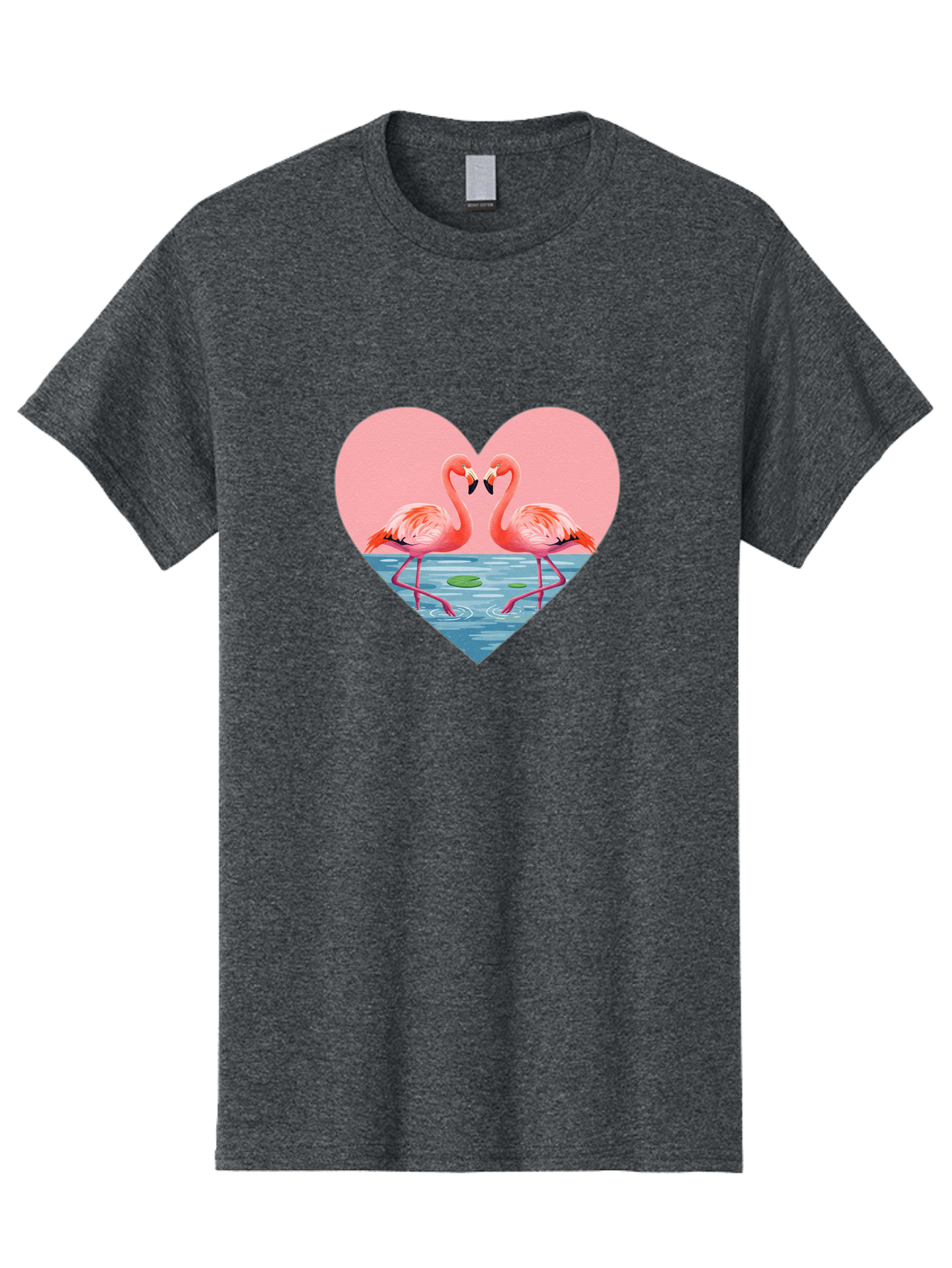Flamingos-Heart-1 Men'S Graphic Tee, 100% Cotton, Comfortable Casual Summer Wear, Machine Washable, Vintage Camera, Old Camera, Antique Camera, Black Camera, Classic Photography, Photography Equipment, Nostalgic Device, Film Camera, Camera Art Bai859