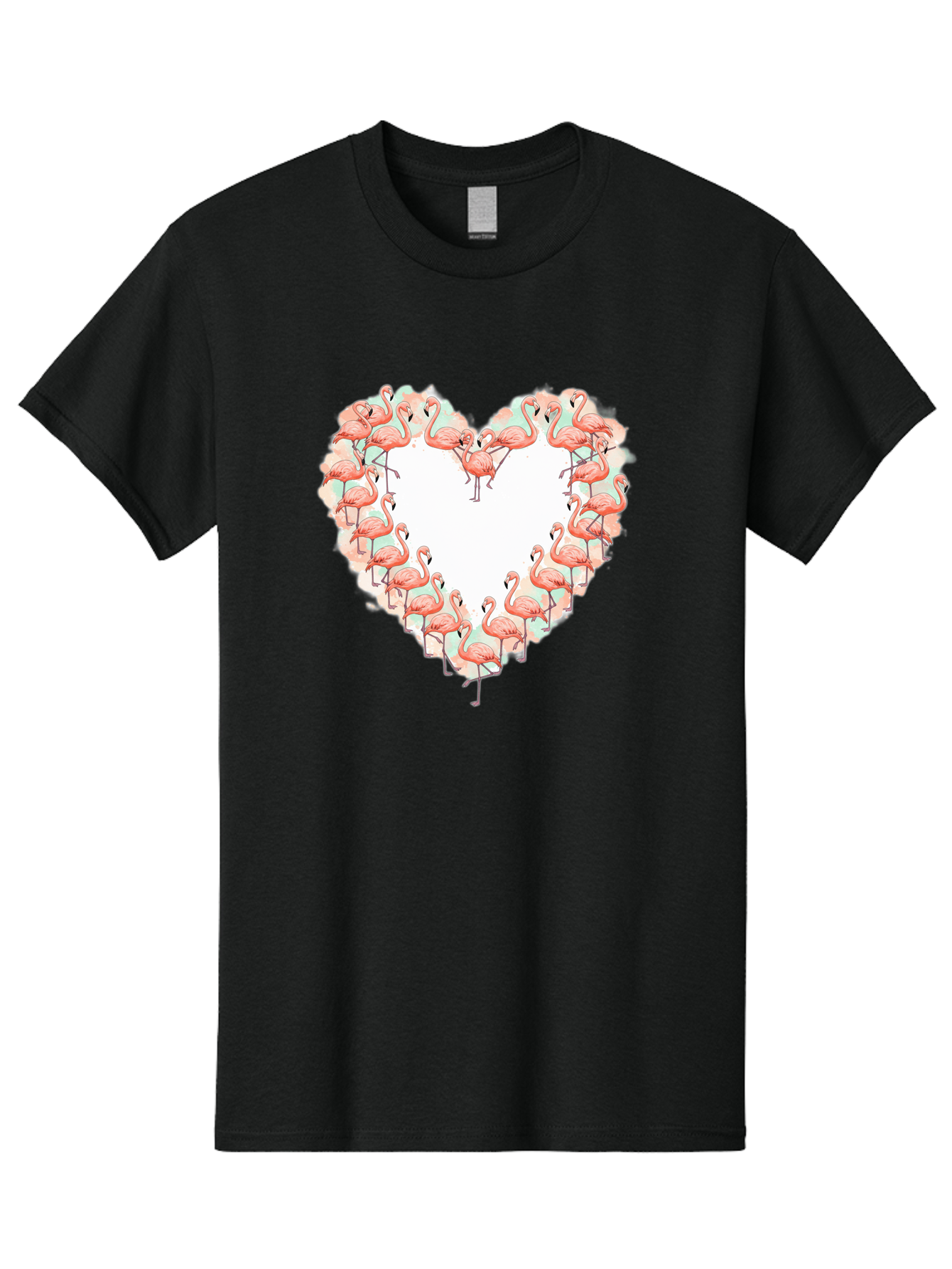 Flamingos-Heart-2 Men'S Graphic Tee, 100% Cotton, Comfortable Casual Summer Wear, Machine Washable, Vintage Camera, Old Camera, Antique Camera, Black Camera, Classic Photography, Photography Equipment, Nostalgic Device, Film Camera, Camera Art Bai860
