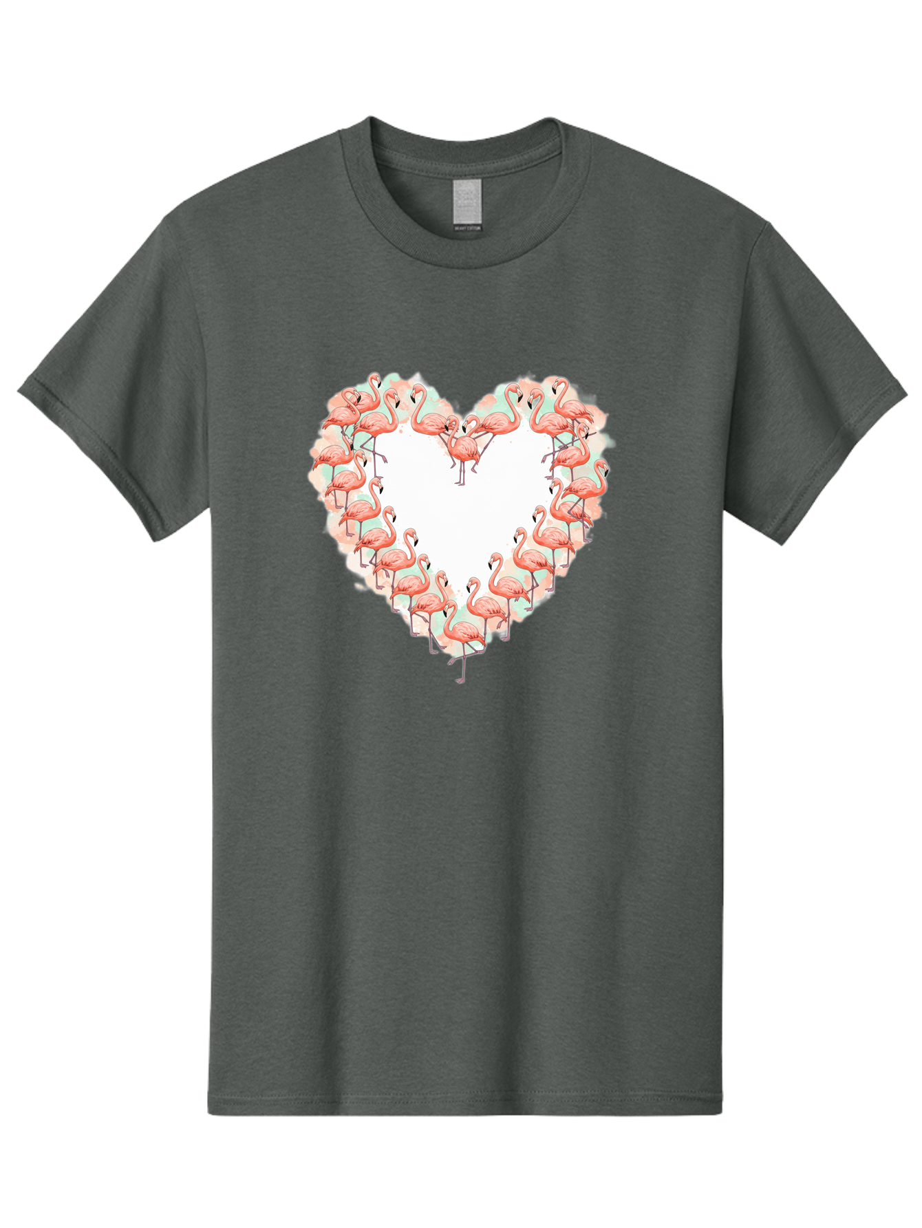 Flamingos-Heart-2 Men'S Graphic Tee, 100% Cotton, Comfortable Casual Summer Wear, Machine Washable, Vintage Camera, Old Camera, Antique Camera, Black Camera, Classic Photography, Photography Equipment, Nostalgic Device, Film Camera, Camera Art Bai860