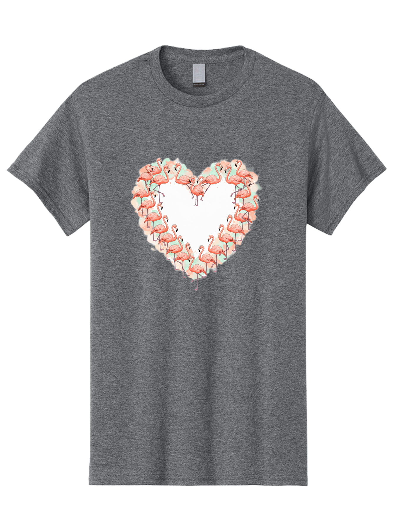 Flamingos-Heart-2 Men'S Graphic Tee, 100% Cotton, Comfortable Casual Summer Wear, Machine Washable, Vintage Camera, Old Camera, Antique Camera, Black Camera, Classic Photography, Photography Equipment, Nostalgic Device, Film Camera, Camera Art Bai860