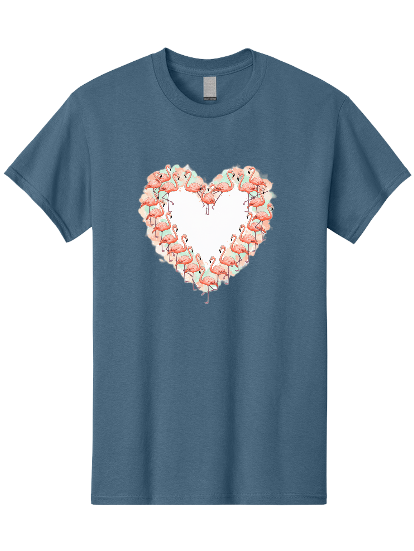 Flamingos-Heart-2 Men'S Graphic Tee, 100% Cotton, Comfortable Casual Summer Wear, Machine Washable, Vintage Camera, Old Camera, Antique Camera, Black Camera, Classic Photography, Photography Equipment, Nostalgic Device, Film Camera, Camera Art Bai860