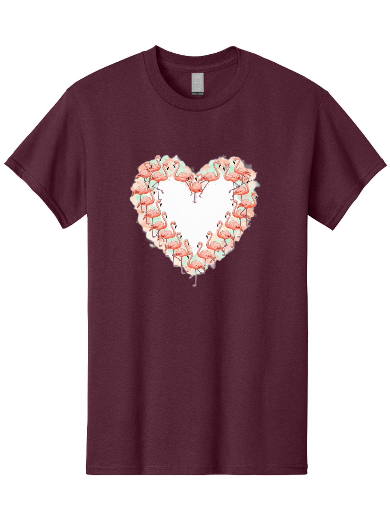Flamingos-Heart-2 Men'S Graphic Tee, 100% Cotton, Comfortable Casual Summer Wear, Machine Washable, Vintage Camera, Old Camera, Antique Camera, Black Camera, Classic Photography, Photography Equipment, Nostalgic Device, Film Camera, Camera Art Bai860