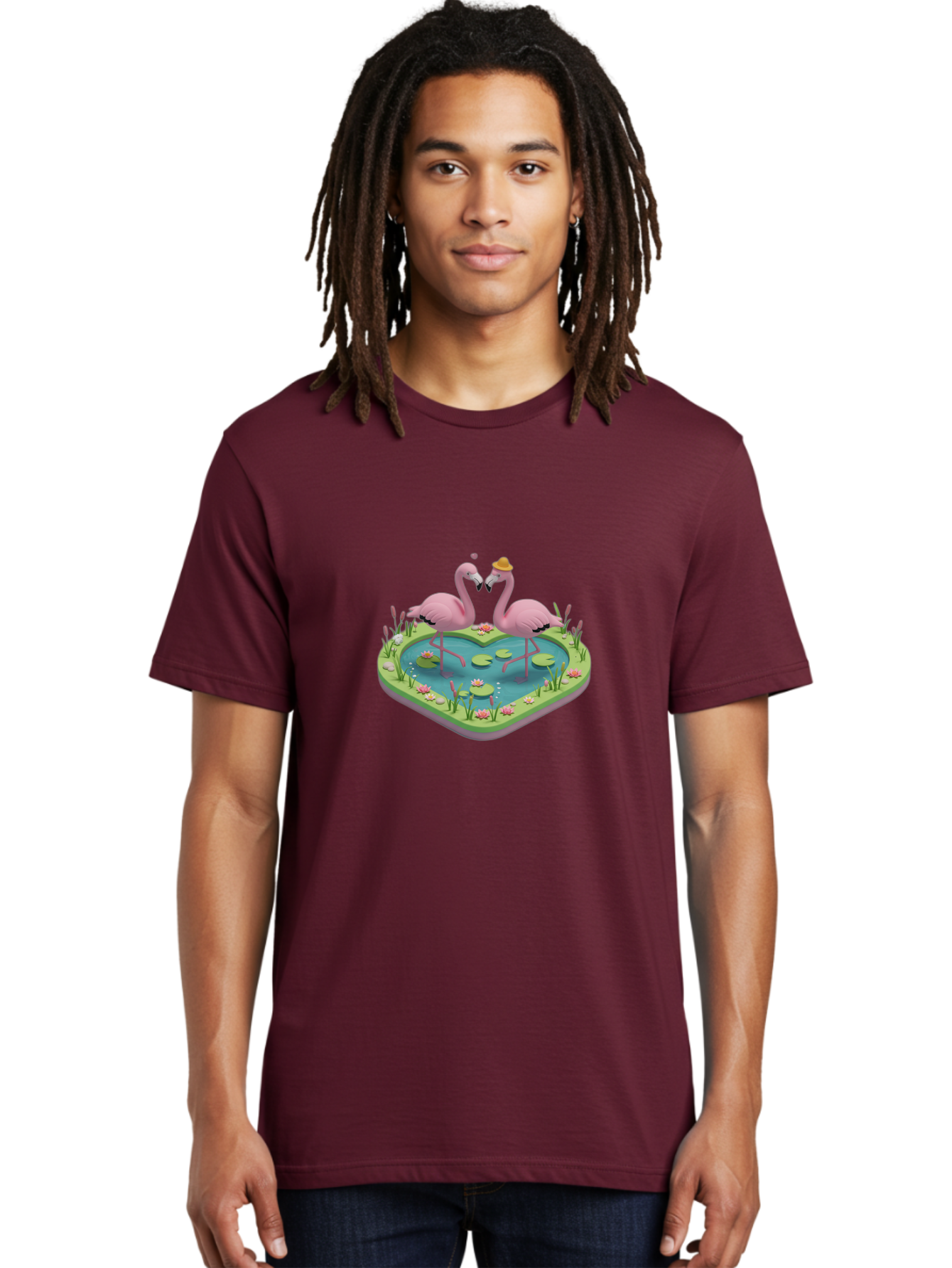 Flamingos-Heart-Pond Men'S Graphic Tee, 100% Cotton, Comfortable Casual Summer Wear, Machine Washable, Vintage Camera, Old Camera, Antique Camera, Black Camera, Classic Photography, Photography Equipment, Nostalgic Device, Film Camera, Bai861
