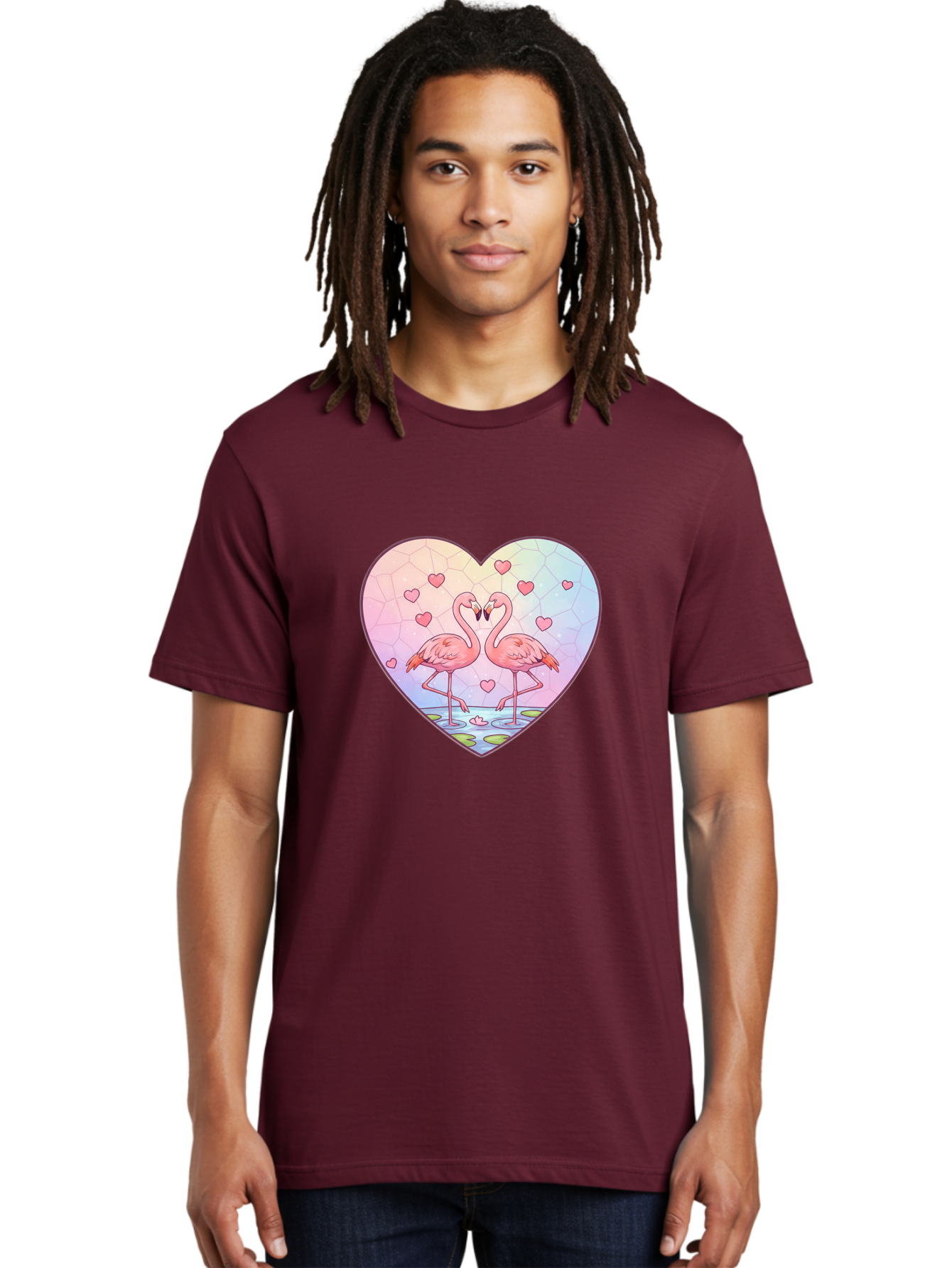 Flamingos-Heart Men'S Graphic Tee, 100% Cotton, Comfortable Casual Summer Wear, Machine Washable, Vintage Camera, Old Camera, Antique Camera, Black Camera, Classic Photography, Photography Equipment, Nostalgic Device, Film Camera, Camera Art Bai862