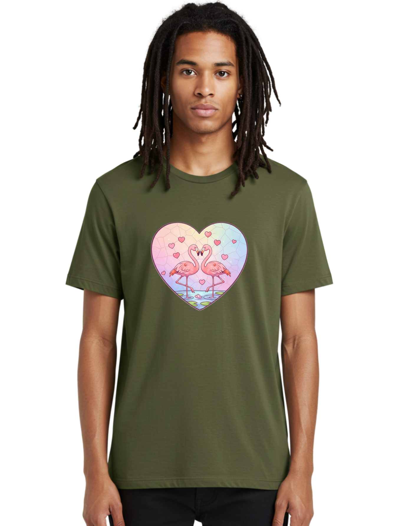 Flamingos-Heart Men'S Graphic Tee, 100% Cotton, Comfortable Casual Summer Wear, Machine Washable, Vintage Camera, Old Camera, Antique Camera, Black Camera, Classic Photography, Photography Equipment, Nostalgic Device, Film Camera, Camera Art Bai862