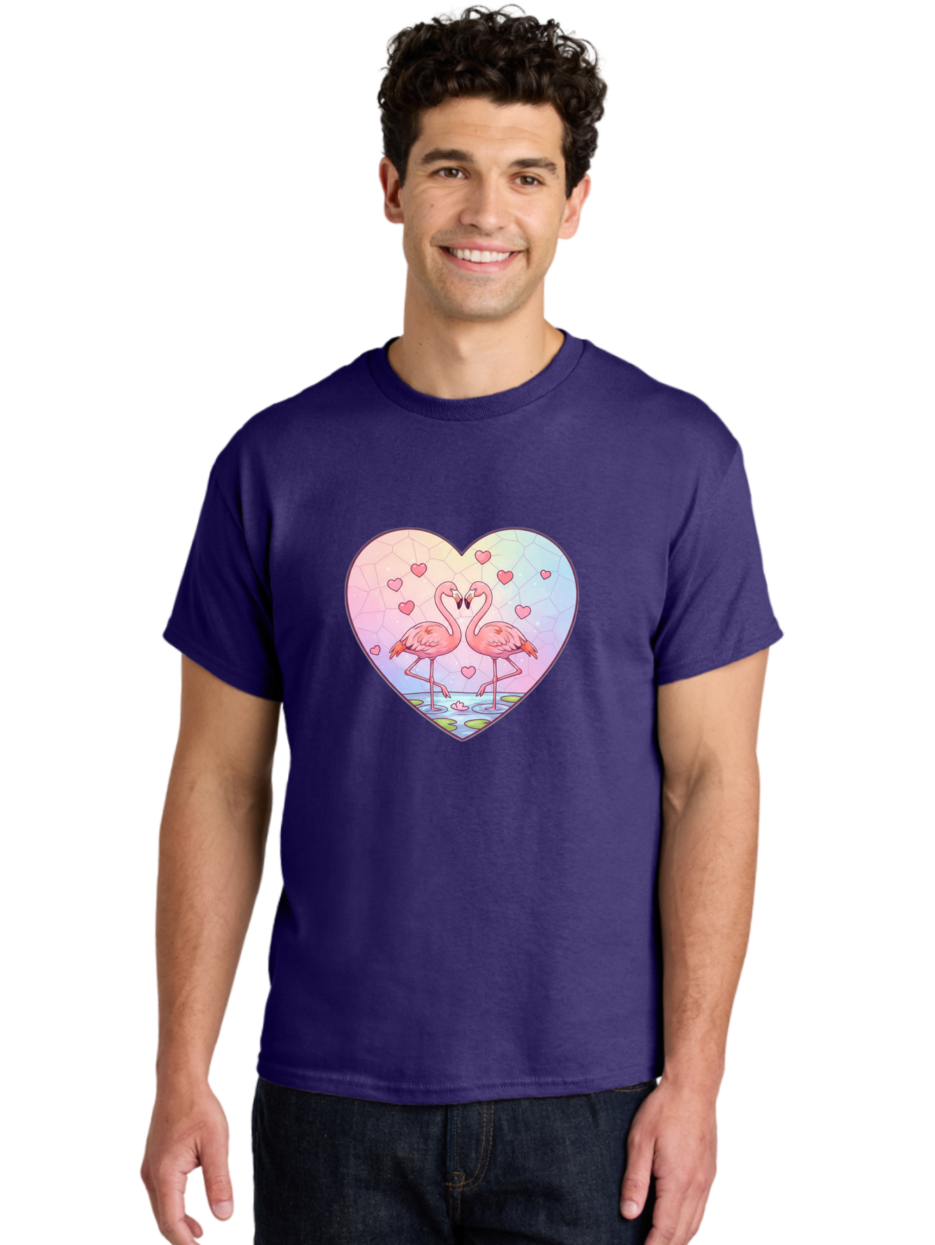 Flamingos-Heart Men'S Graphic Tee, 100% Cotton, Comfortable Casual Summer Wear, Machine Washable, Vintage Camera, Old Camera, Antique Camera, Black Camera, Classic Photography, Photography Equipment, Nostalgic Device, Film Camera, Camera Art Bai862