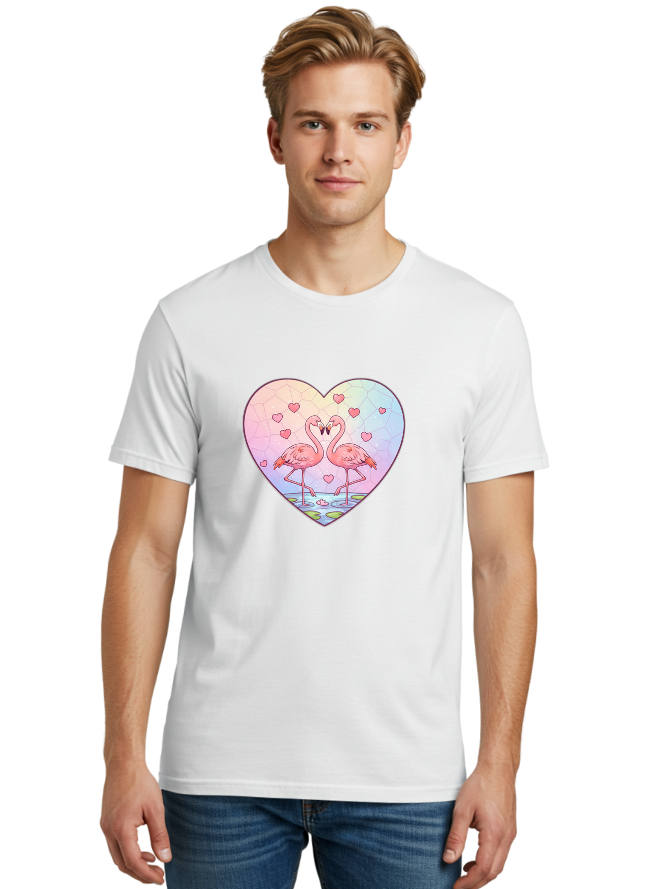 Flamingos-Heart Men'S Graphic Tee, 100% Cotton, Comfortable Casual Summer Wear, Machine Washable, Vintage Camera, Old Camera, Antique Camera, Black Camera, Classic Photography, Photography Equipment, Nostalgic Device, Film Camera, Camera Art Bai862