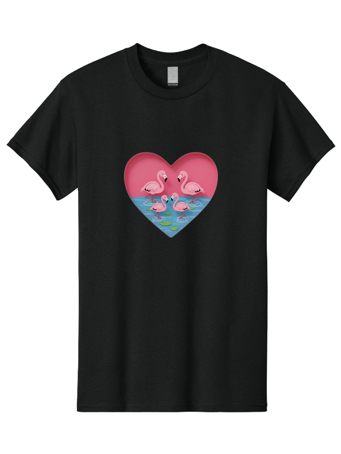 Flamingos-In-Heart-1 Men'S Graphic Tee, 100% Cotton, Comfortable Casual Summer Wear, Machine Washable, Vintage Camera, Old Camera, Antique Camera, Black Camera, Classic Photography, Photography Equipment, Nostalgic Device, Film Camera, Bai863