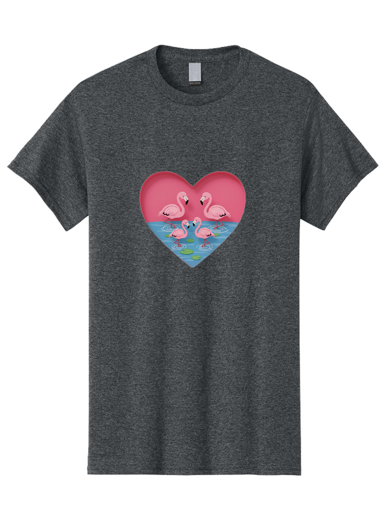 Flamingos-In-Heart-1 Men'S Graphic Tee, 100% Cotton, Comfortable Casual Summer Wear, Machine Washable, Vintage Camera, Old Camera, Antique Camera, Black Camera, Classic Photography, Photography Equipment, Nostalgic Device, Film Camera, Bai863