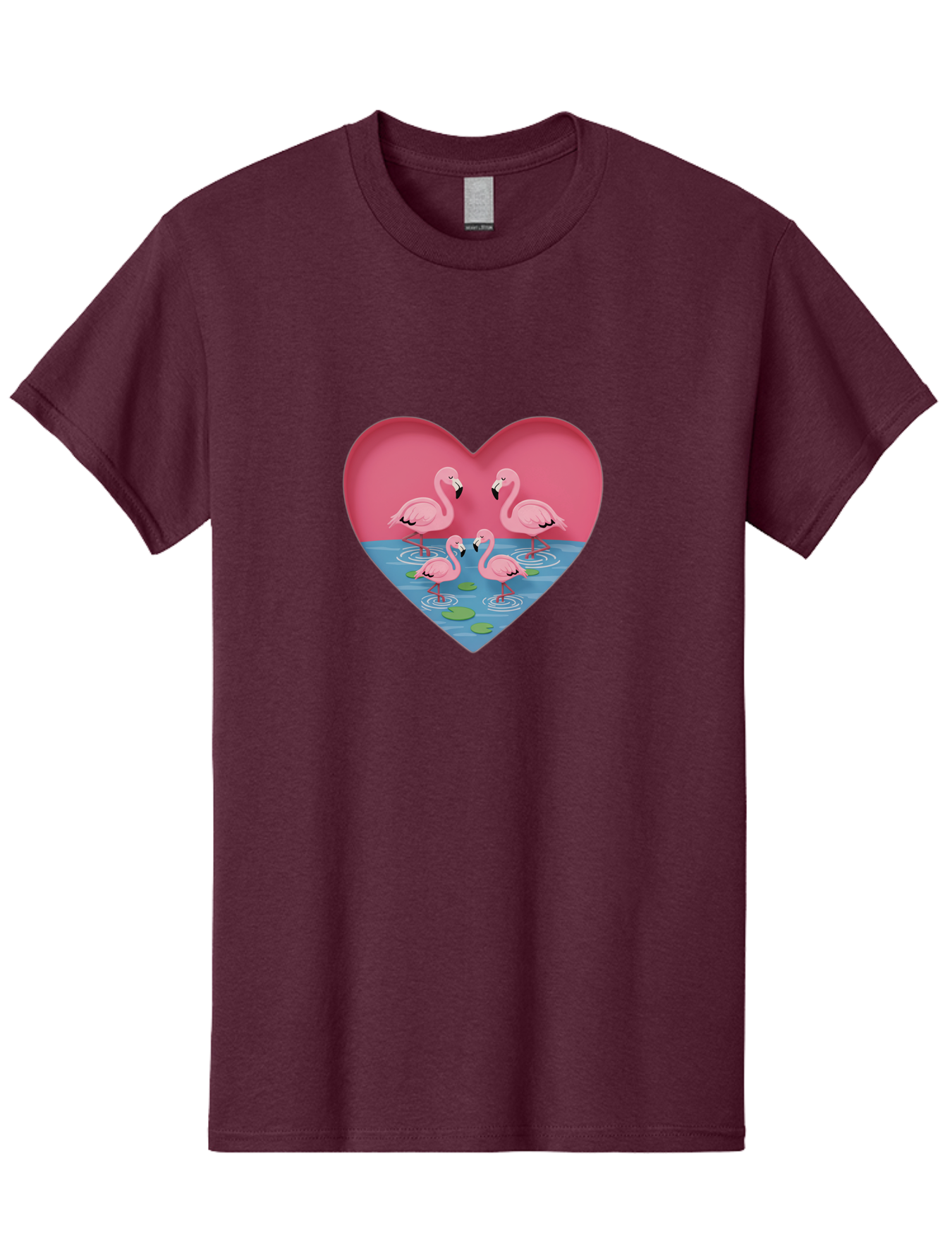 Flamingos-In-Heart-1 Men'S Graphic Tee, 100% Cotton, Comfortable Casual Summer Wear, Machine Washable, Vintage Camera, Old Camera, Antique Camera, Black Camera, Classic Photography, Photography Equipment, Nostalgic Device, Film Camera, Bai863