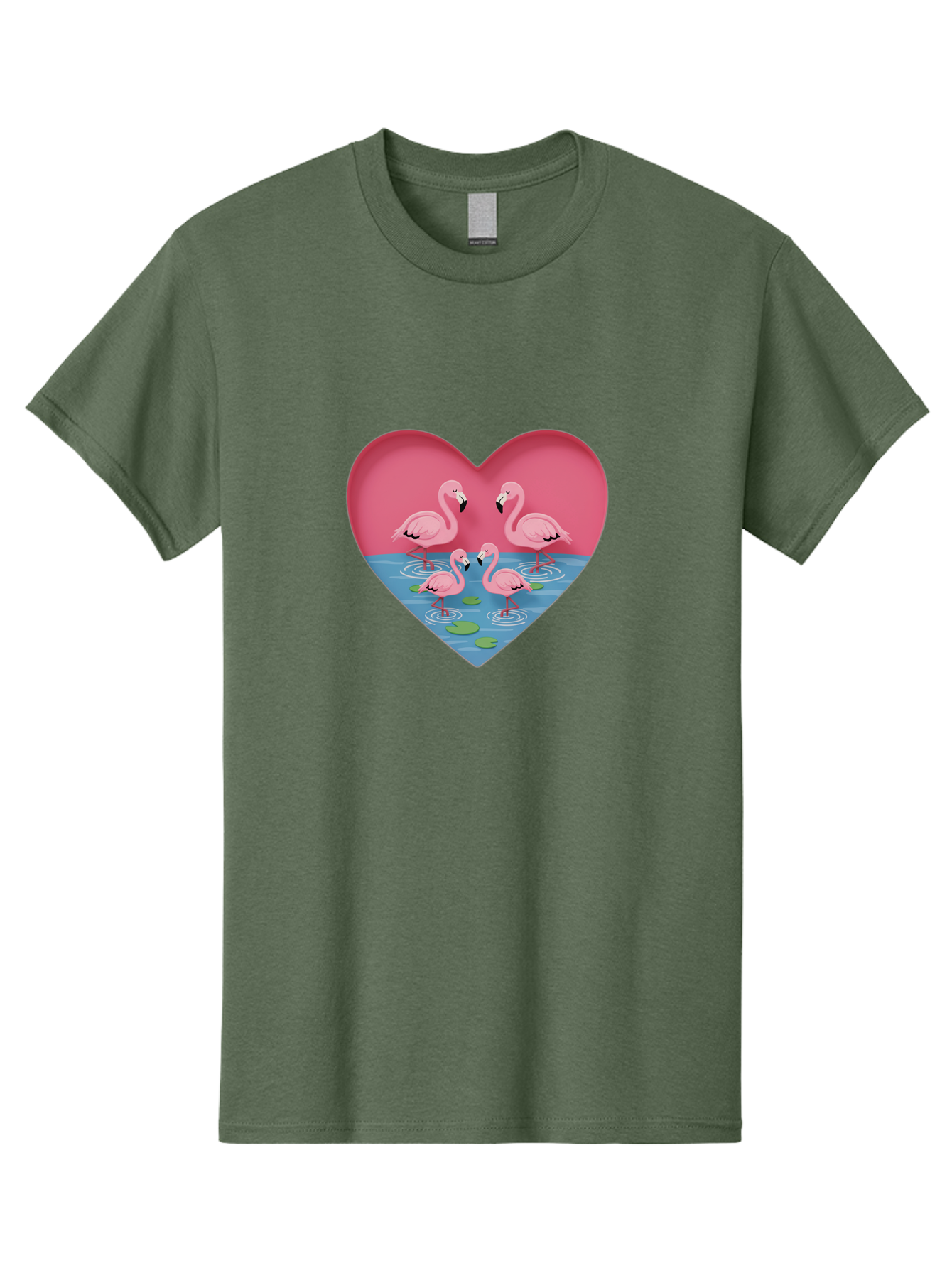 Flamingos-In-Heart-1 Men'S Graphic Tee, 100% Cotton, Comfortable Casual Summer Wear, Machine Washable, Vintage Camera, Old Camera, Antique Camera, Black Camera, Classic Photography, Photography Equipment, Nostalgic Device, Film Camera, Bai863