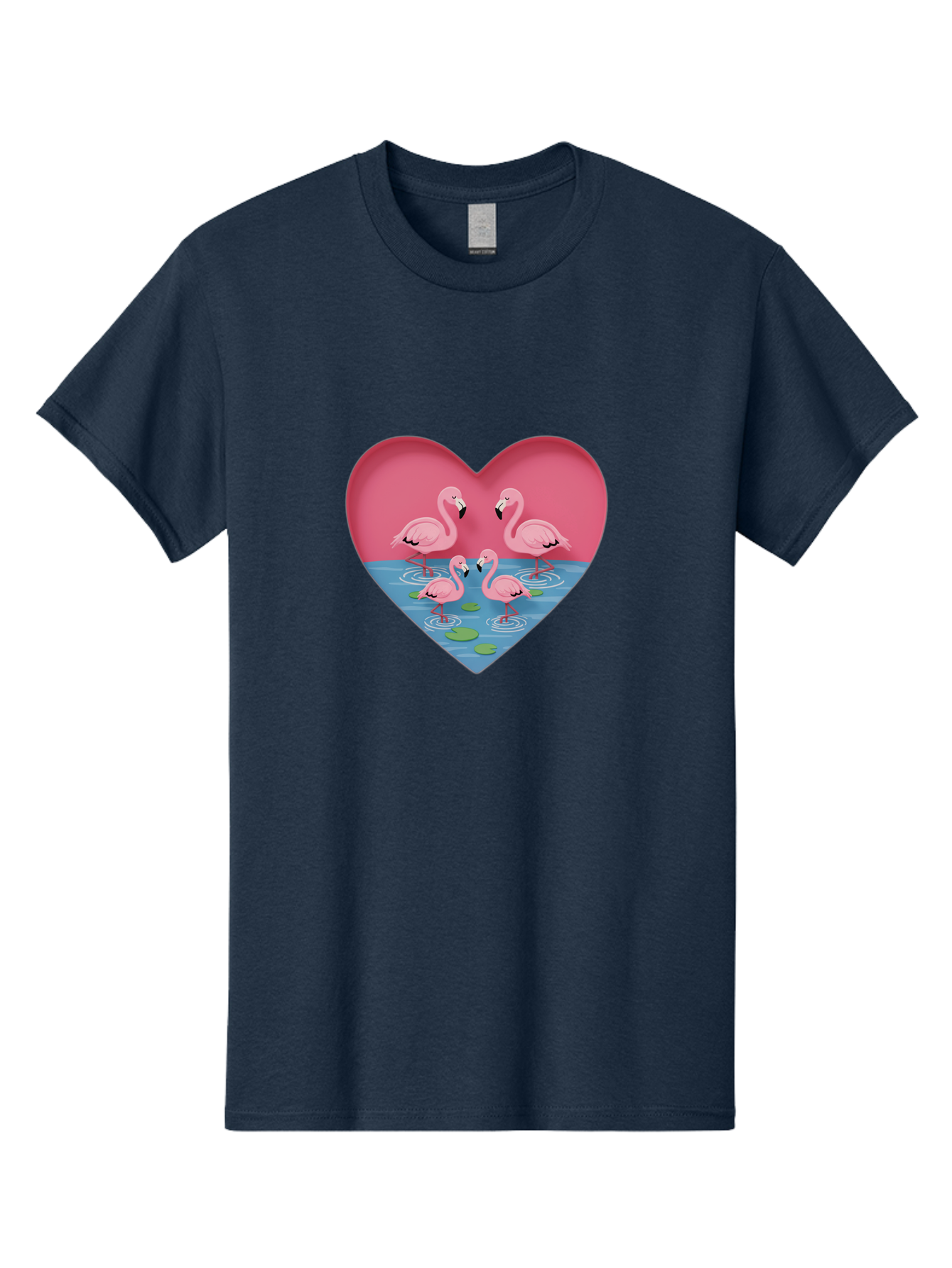 Flamingos-In-Heart-1 Men'S Graphic Tee, 100% Cotton, Comfortable Casual Summer Wear, Machine Washable, Vintage Camera, Old Camera, Antique Camera, Black Camera, Classic Photography, Photography Equipment, Nostalgic Device, Film Camera, Bai863