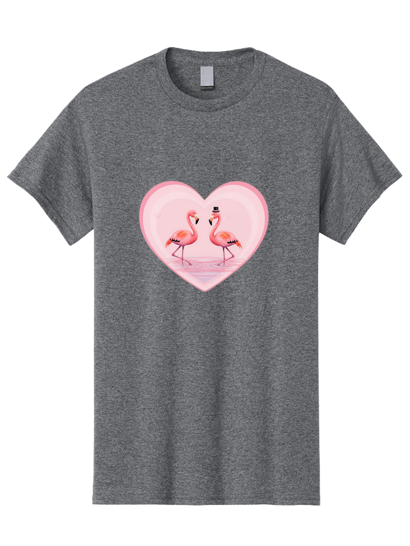 Flamingos-In-Heart-2 Men'S Graphic Tee, 100% Cotton, Comfortable Casual Summer Wear, Machine Washable, Vintage Camera, Old Camera, Antique Camera, Black Camera, Classic Photography, Photography Equipment, Nostalgic Device, Film Camera, Bai864