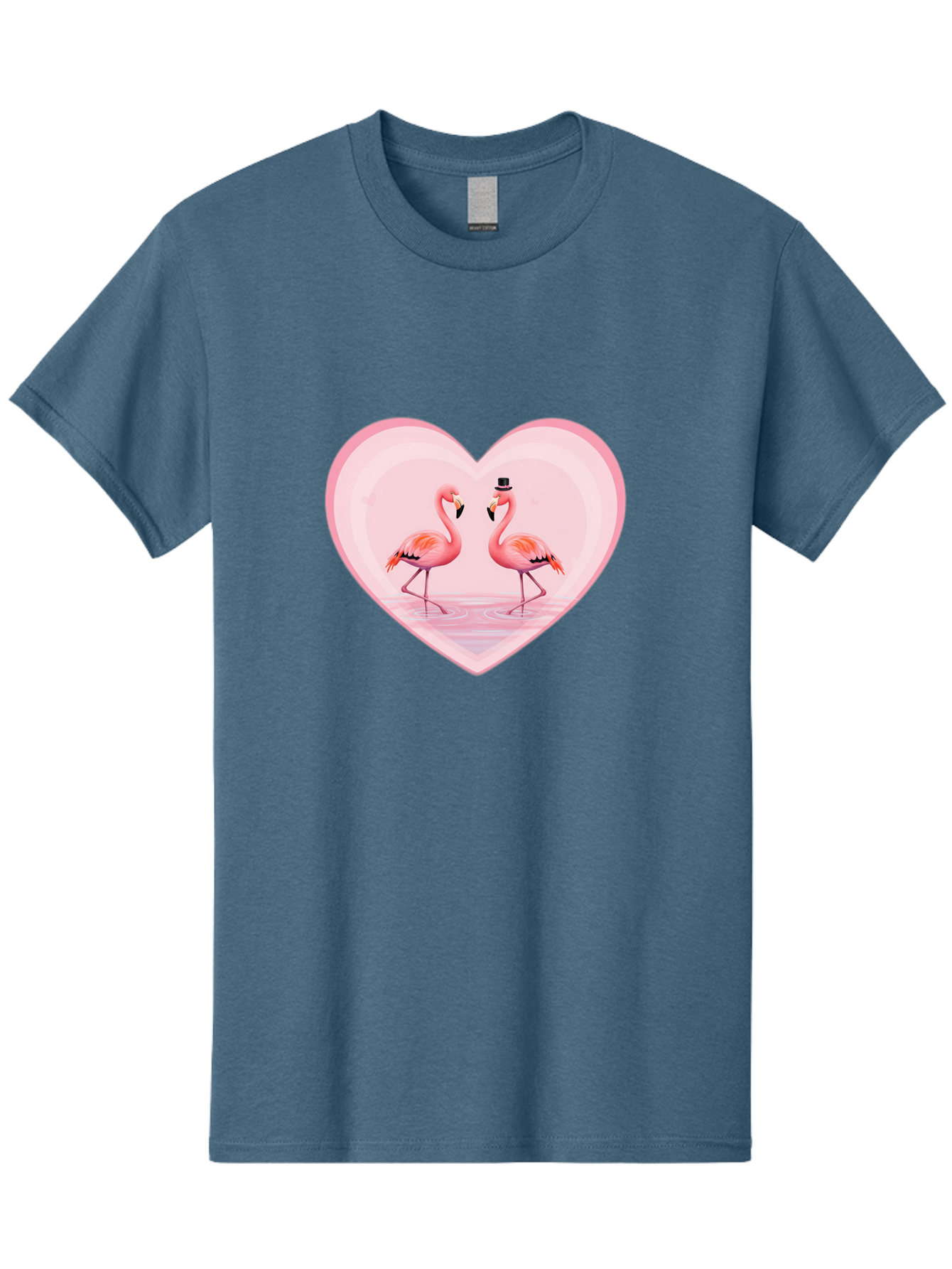 Flamingos-In-Heart-2 Men'S Graphic Tee, 100% Cotton, Comfortable Casual Summer Wear, Machine Washable, Vintage Camera, Old Camera, Antique Camera, Black Camera, Classic Photography, Photography Equipment, Nostalgic Device, Film Camera, Bai864