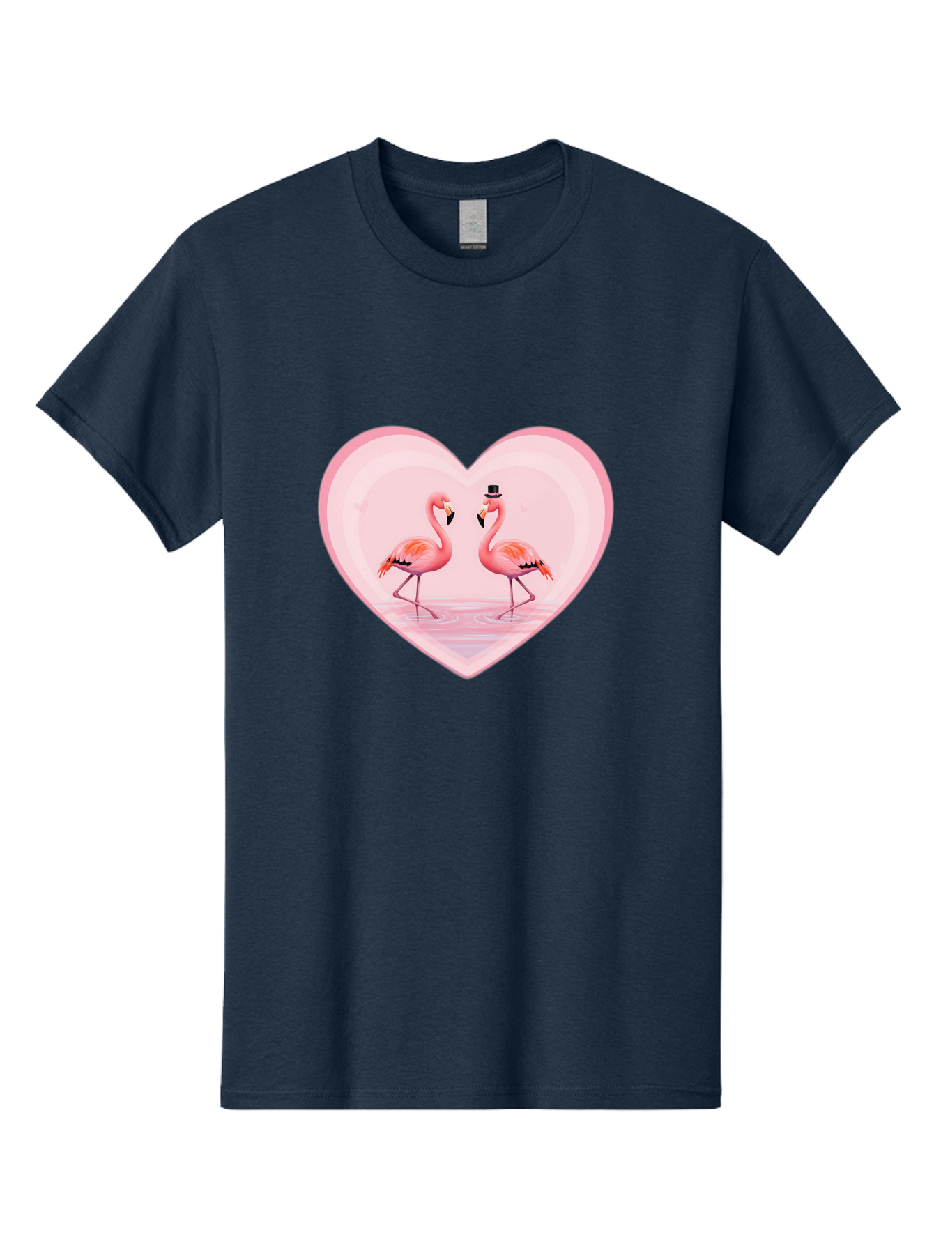 Flamingos-In-Heart-2 Men'S Graphic Tee, 100% Cotton, Comfortable Casual Summer Wear, Machine Washable, Vintage Camera, Old Camera, Antique Camera, Black Camera, Classic Photography, Photography Equipment, Nostalgic Device, Film Camera, Bai864