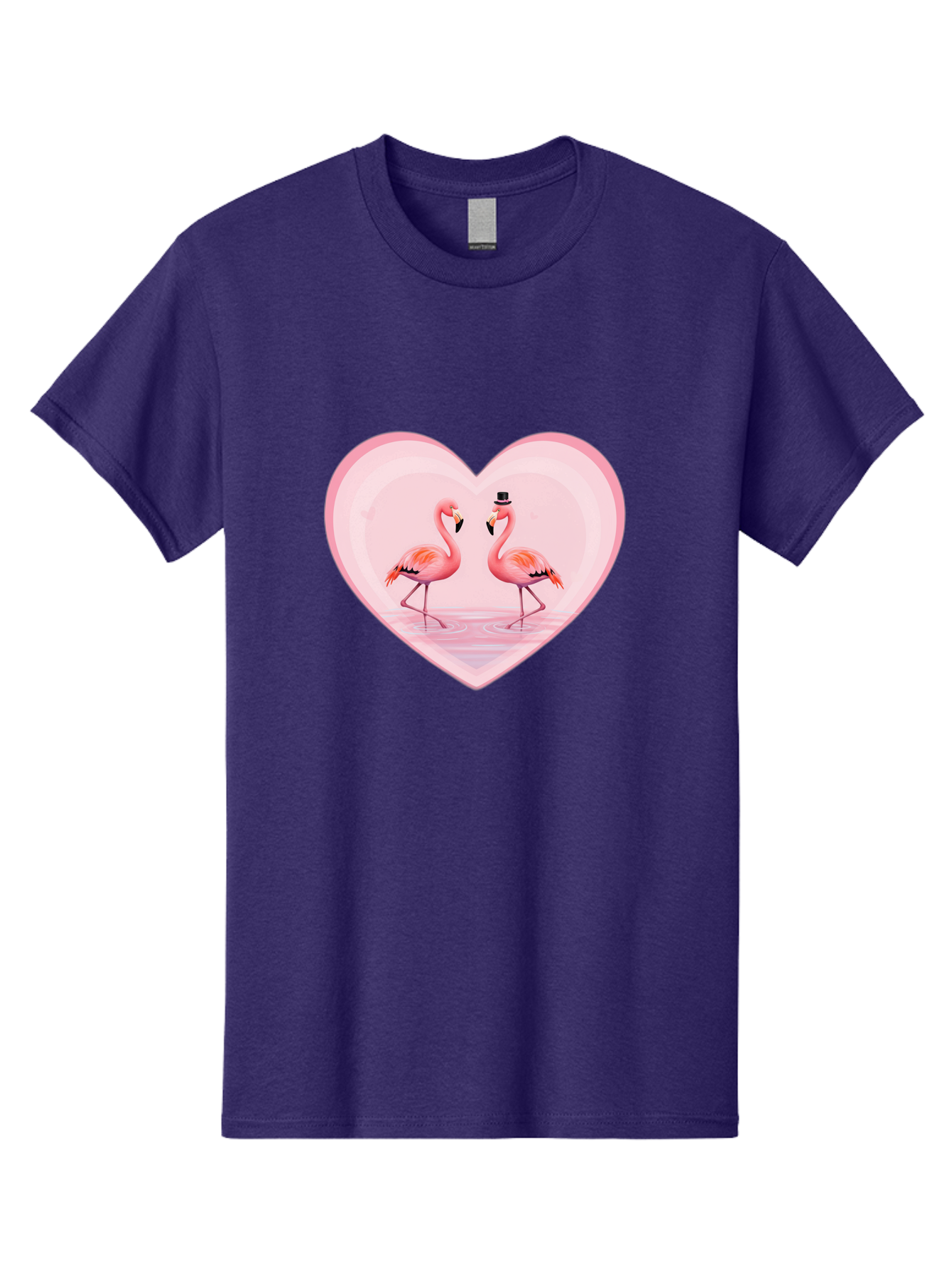 Flamingos-In-Heart-2 Men'S Graphic Tee, 100% Cotton, Comfortable Casual Summer Wear, Machine Washable, Vintage Camera, Old Camera, Antique Camera, Black Camera, Classic Photography, Photography Equipment, Nostalgic Device, Film Camera, Bai864