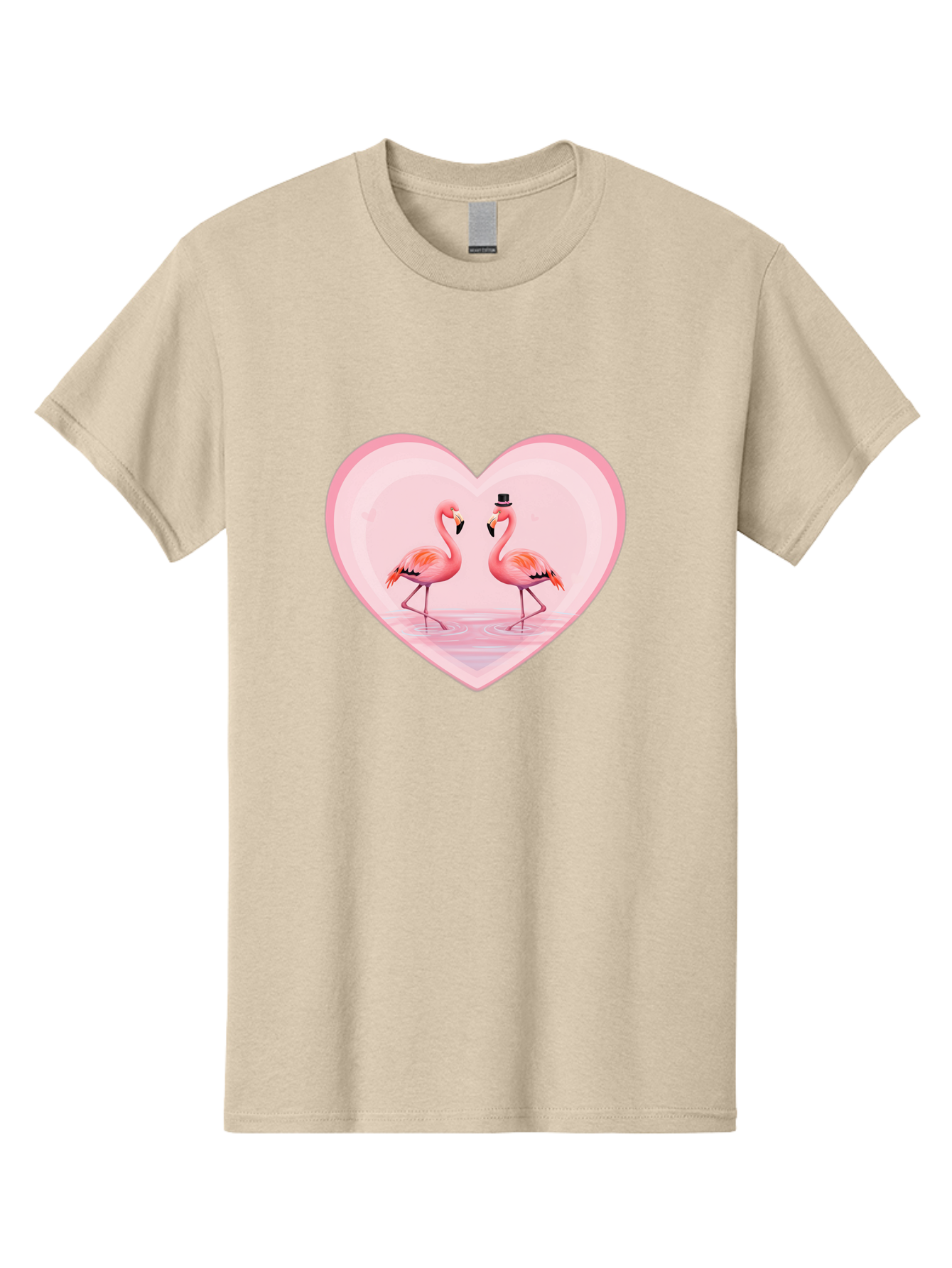 Flamingos-In-Heart-2 Men'S Graphic Tee, 100% Cotton, Comfortable Casual Summer Wear, Machine Washable, Vintage Camera, Old Camera, Antique Camera, Black Camera, Classic Photography, Photography Equipment, Nostalgic Device, Film Camera, Bai864