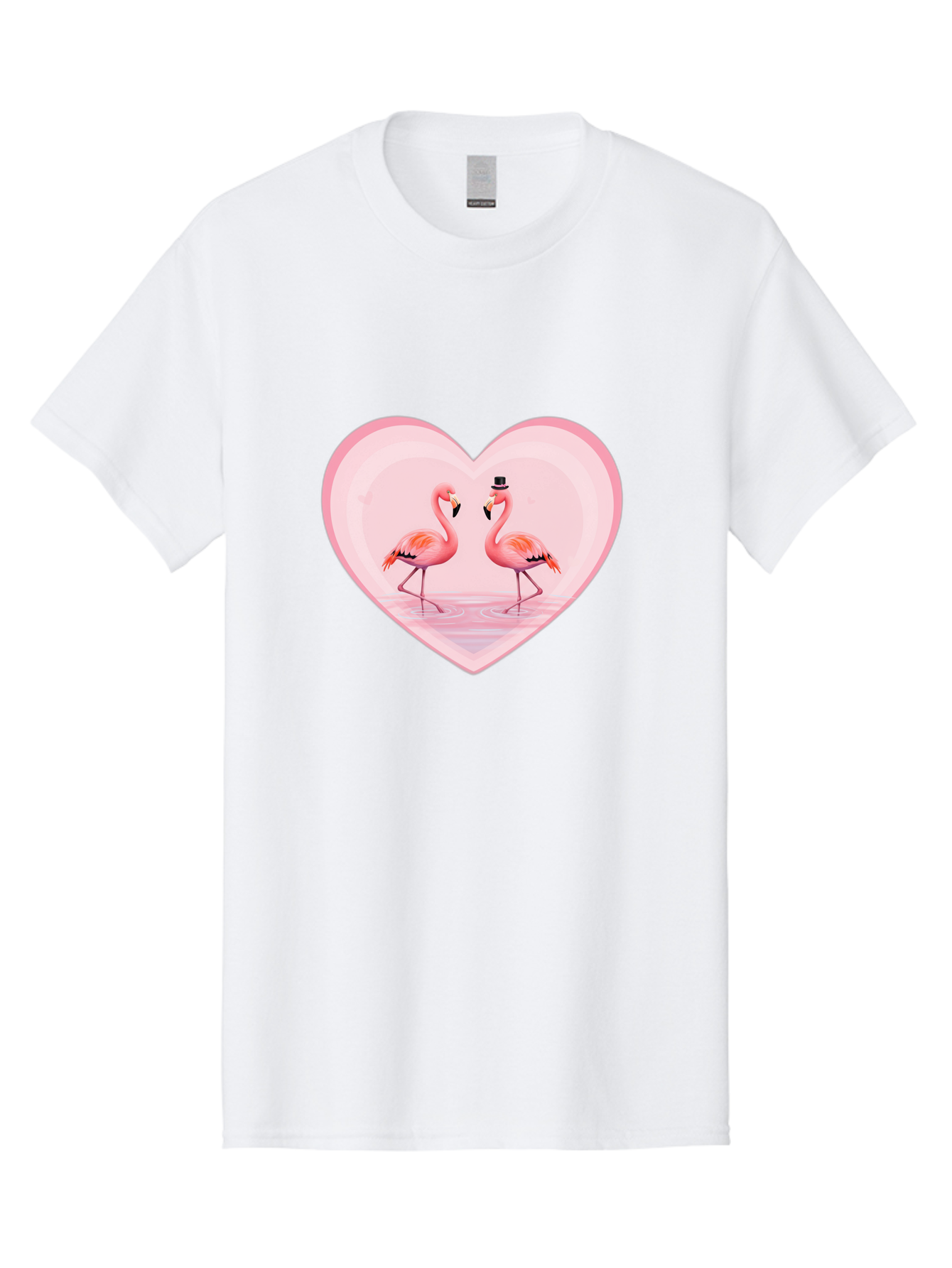 Flamingos-In-Heart-2 Men'S Graphic Tee, 100% Cotton, Comfortable Casual Summer Wear, Machine Washable, Vintage Camera, Old Camera, Antique Camera, Black Camera, Classic Photography, Photography Equipment, Nostalgic Device, Film Camera, Bai864