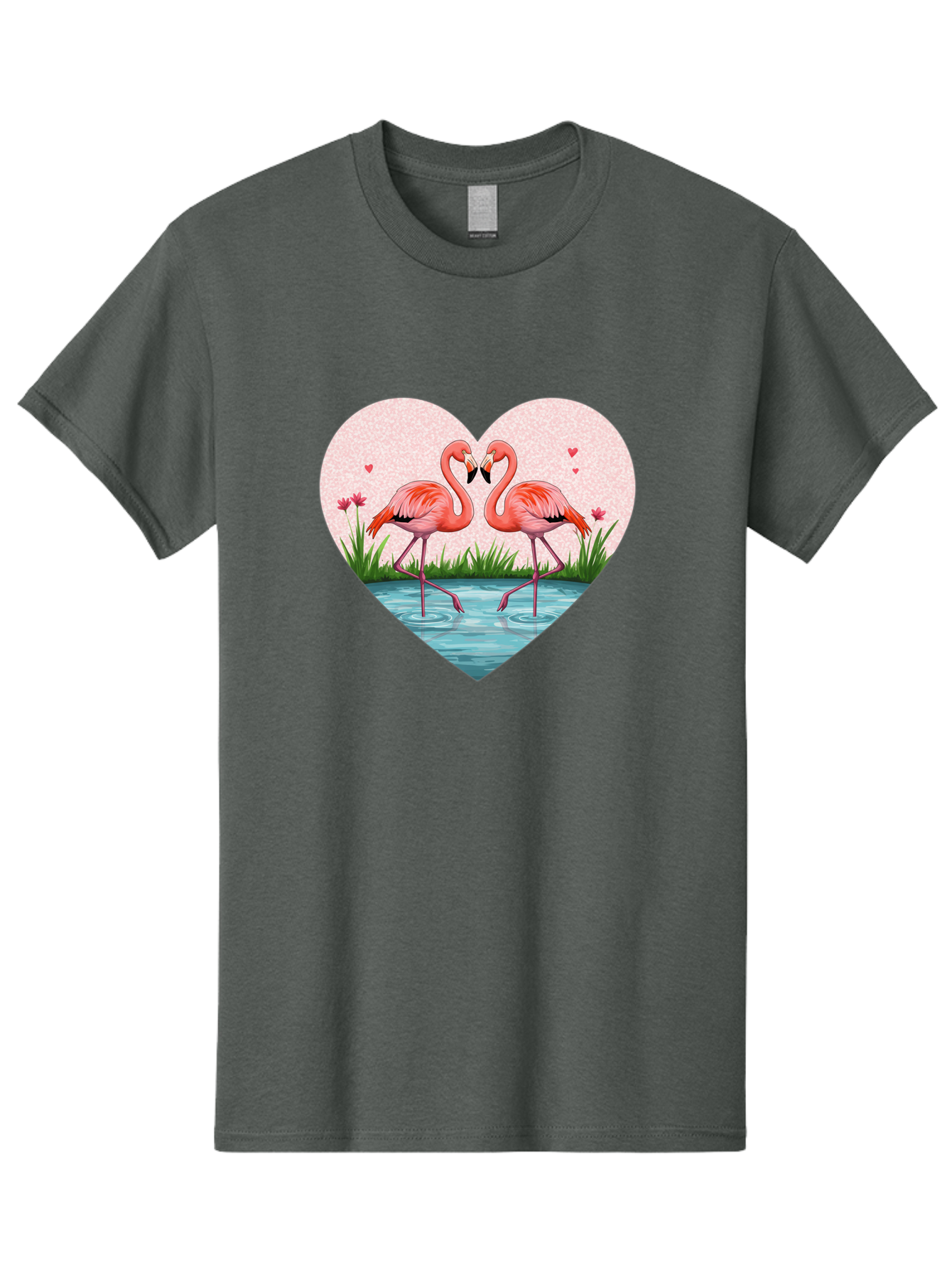Flamingos-In-Heart-3 Men'S Graphic Tee, 100% Cotton, Comfortable Casual Summer Wear, Machine Washable, Vintage Camera, Old Camera, Antique Camera, Black Camera, Classic Photography, Photography Equipment, Nostalgic Device, Film Camera, Bai865