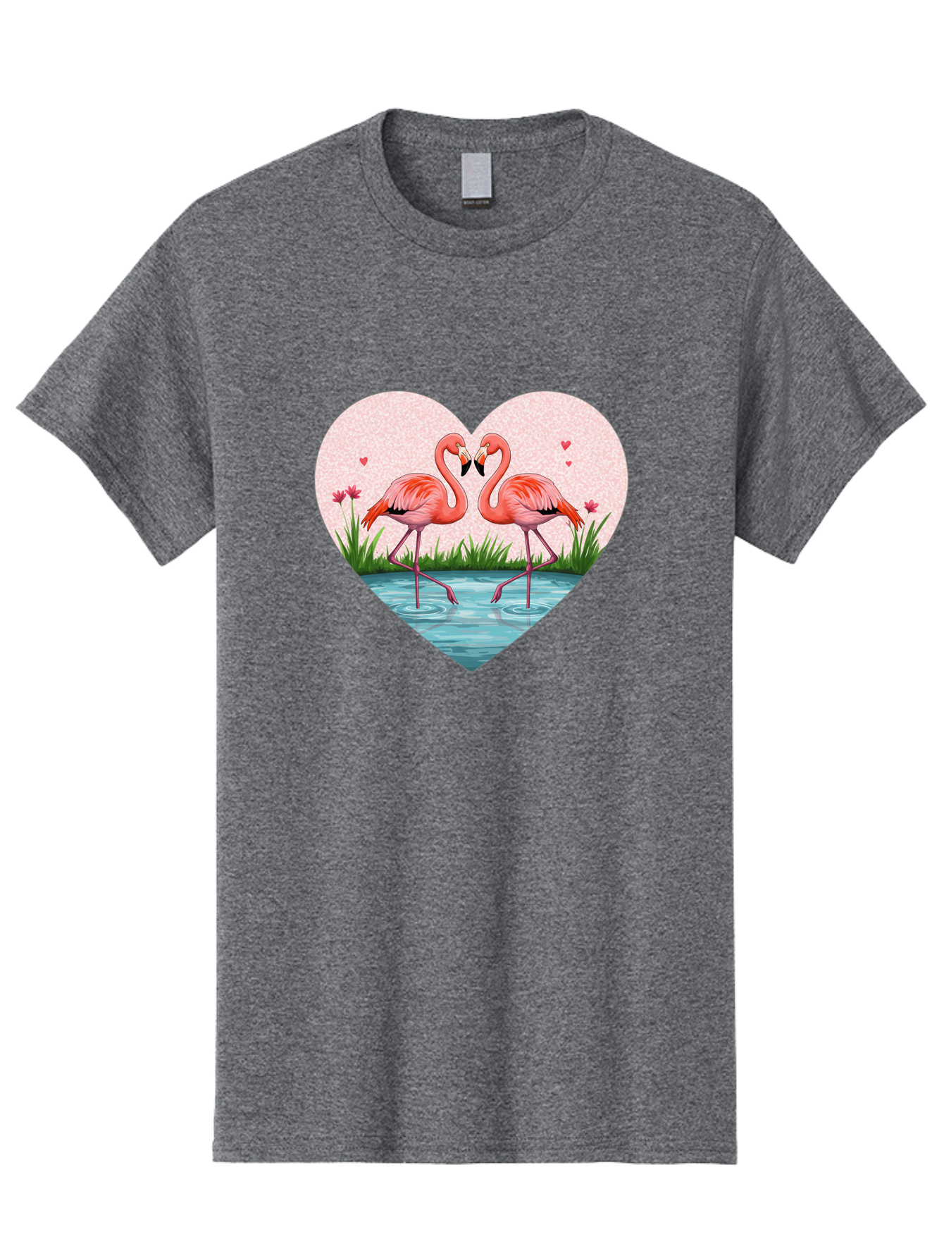 Flamingos-In-Heart-3 Men'S Graphic Tee, 100% Cotton, Comfortable Casual Summer Wear, Machine Washable, Vintage Camera, Old Camera, Antique Camera, Black Camera, Classic Photography, Photography Equipment, Nostalgic Device, Film Camera, Bai865