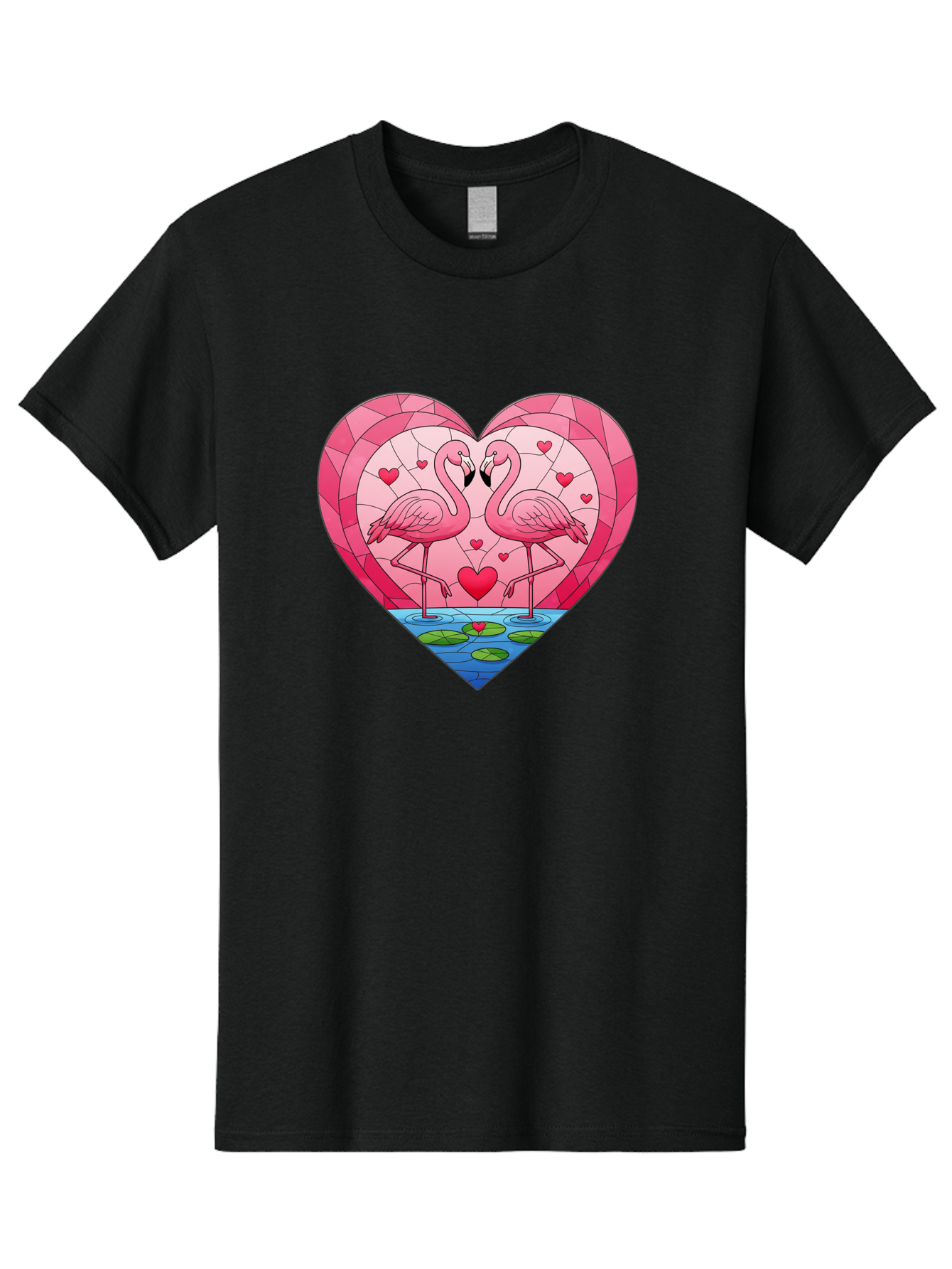Flamingos-In-Heart-4 Men'S Graphic Tee, 100% Cotton, Comfortable Casual Summer Wear, Machine Washable, Vintage Camera, Old Camera, Antique Camera, Black Camera, Classic Photography, Photography Equipment, Nostalgic Device, Film Camera, Bai866