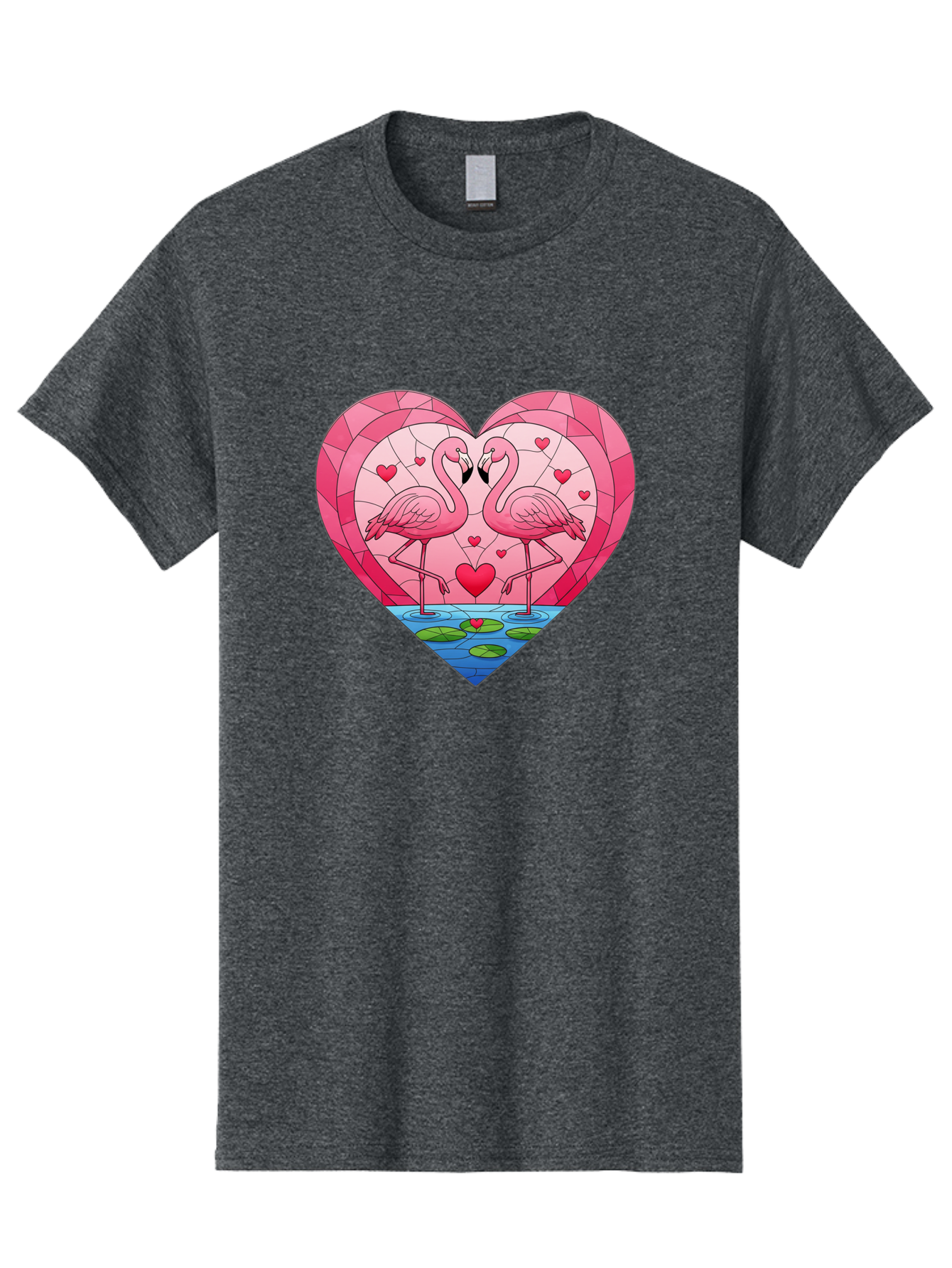 Flamingos-In-Heart-4 Men'S Graphic Tee, 100% Cotton, Comfortable Casual Summer Wear, Machine Washable, Vintage Camera, Old Camera, Antique Camera, Black Camera, Classic Photography, Photography Equipment, Nostalgic Device, Film Camera, Bai866