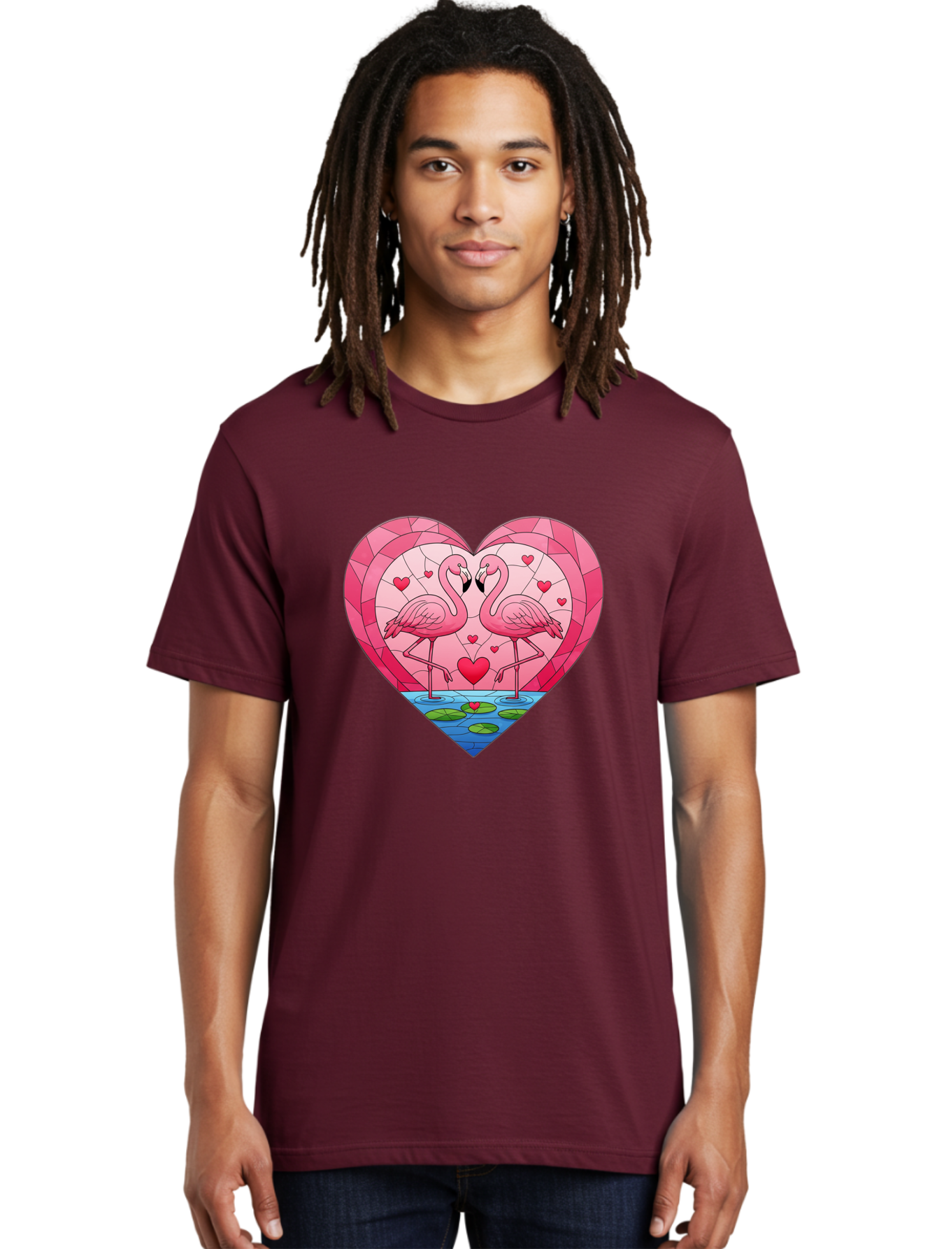 Flamingos-In-Heart-4 Men'S Graphic Tee, 100% Cotton, Comfortable Casual Summer Wear, Machine Washable, Vintage Camera, Old Camera, Antique Camera, Black Camera, Classic Photography, Photography Equipment, Nostalgic Device, Film Camera, Bai866