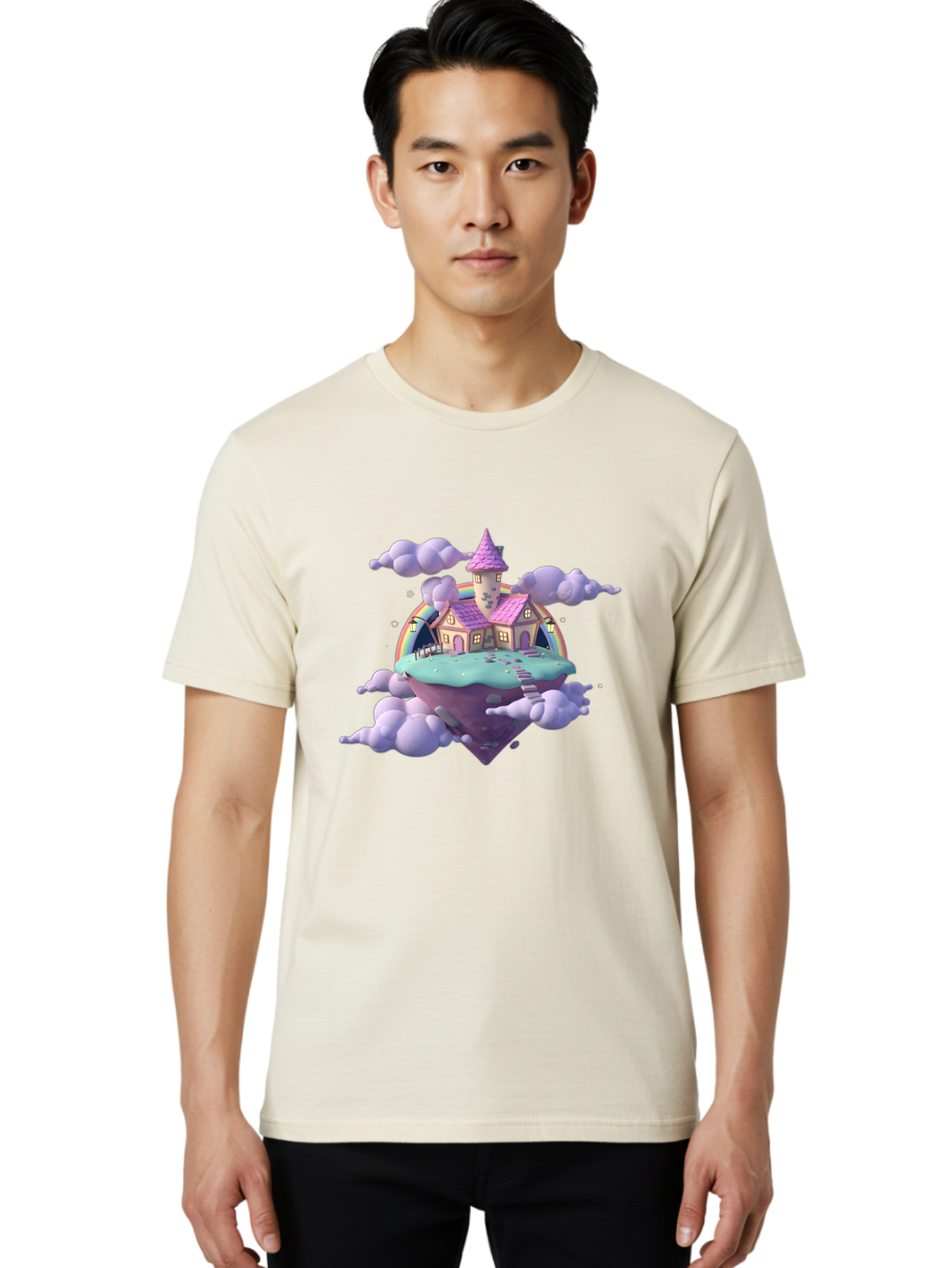 Floating-Castle-1 Men'S Graphic Tee, 100% Cotton, Comfortable Casual Summer Wear, Machine Washable, Vintage Camera, Old Camera, Antique Camera, Black Camera, Classic Photography, Photography Equipment, Nostalgic Device, Film Camera, Camera Art Bai870