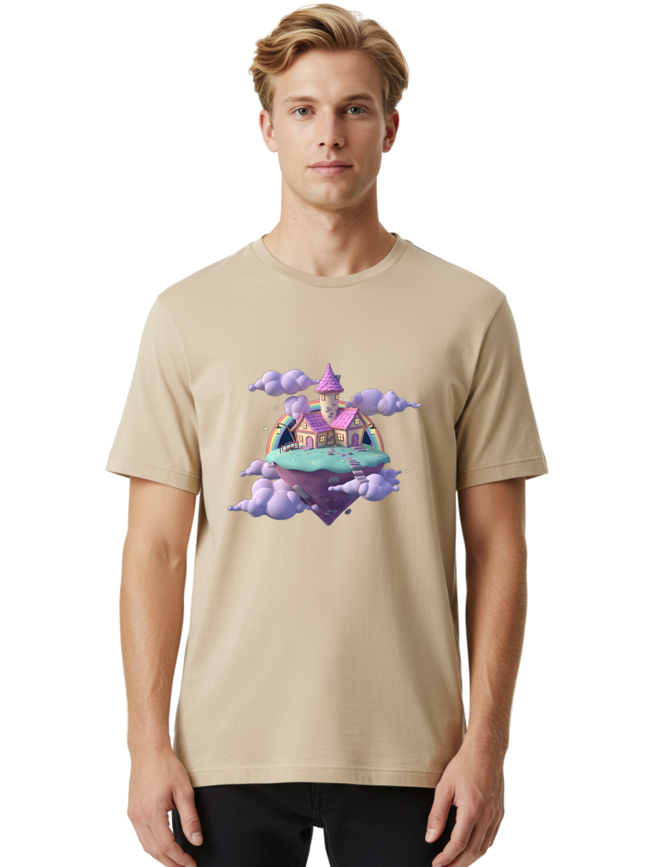 Floating-Castle-1 Men'S Graphic Tee, 100% Cotton, Comfortable Casual Summer Wear, Machine Washable, Vintage Camera, Old Camera, Antique Camera, Black Camera, Classic Photography, Photography Equipment, Nostalgic Device, Film Camera, Camera Art Bai870