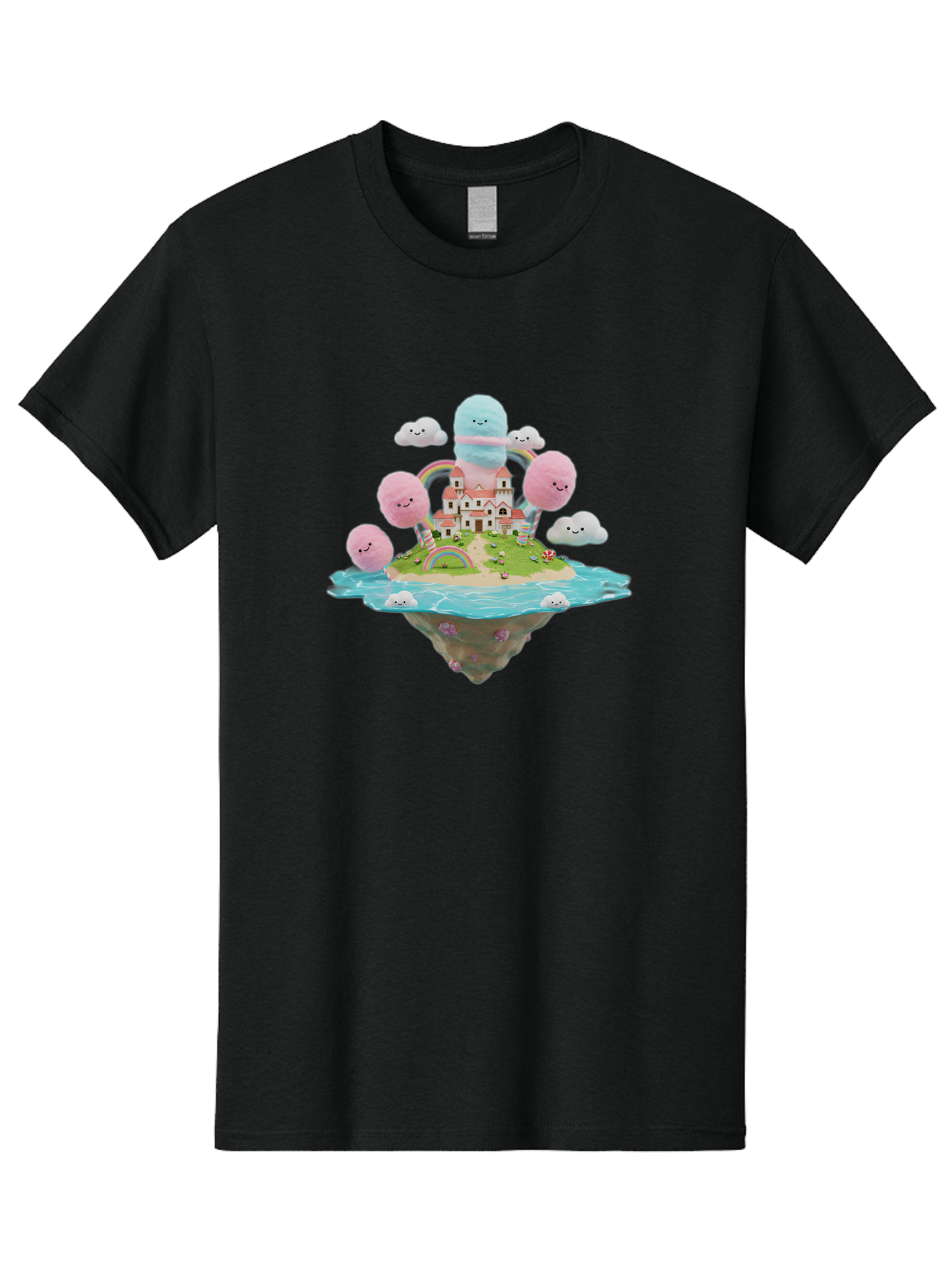 Floating-Castle-With-Smiling-Cotton-Candy-Clouds Men'S Graphic Tee, 100% Cotton, Comfortable Casual Summer Wear, Machine Washable, Vintage Camera, Old Camera, Antique Camera, Black Camera, Classic Photography, Photography Equipment, Bai871