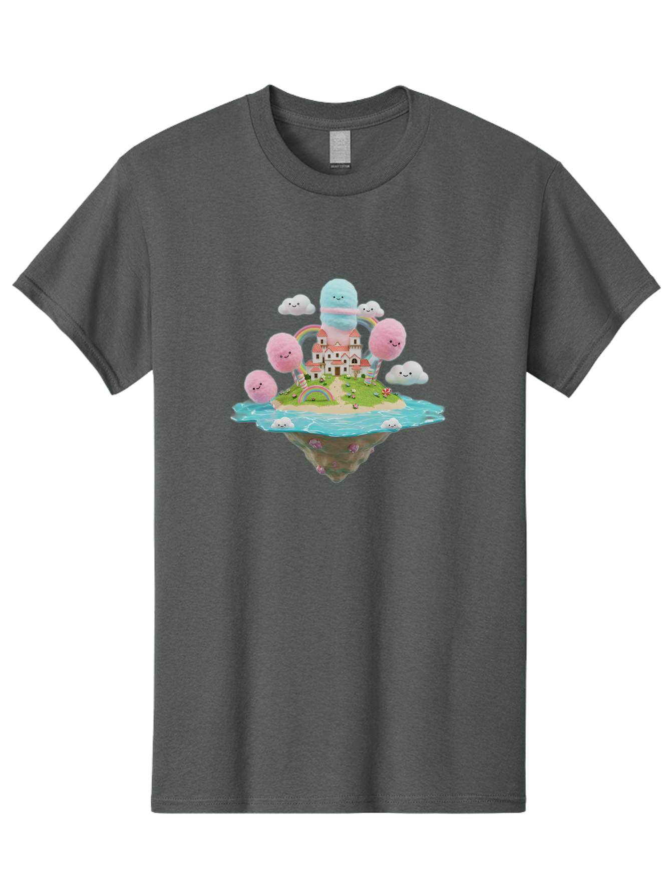 Floating-Castle-With-Smiling-Cotton-Candy-Clouds Men'S Graphic Tee, 100% Cotton, Comfortable Casual Summer Wear, Machine Washable, Vintage Camera, Old Camera, Antique Camera, Black Camera, Classic Photography, Photography Equipment, Bai871