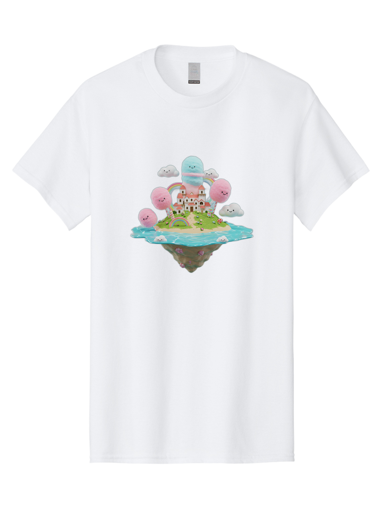 Floating-Castle-With-Smiling-Cotton-Candy-Clouds Men'S Graphic Tee, 100% Cotton, Comfortable Casual Summer Wear, Machine Washable, Vintage Camera, Old Camera, Antique Camera, Black Camera, Classic Photography, Photography Equipment, Bai871