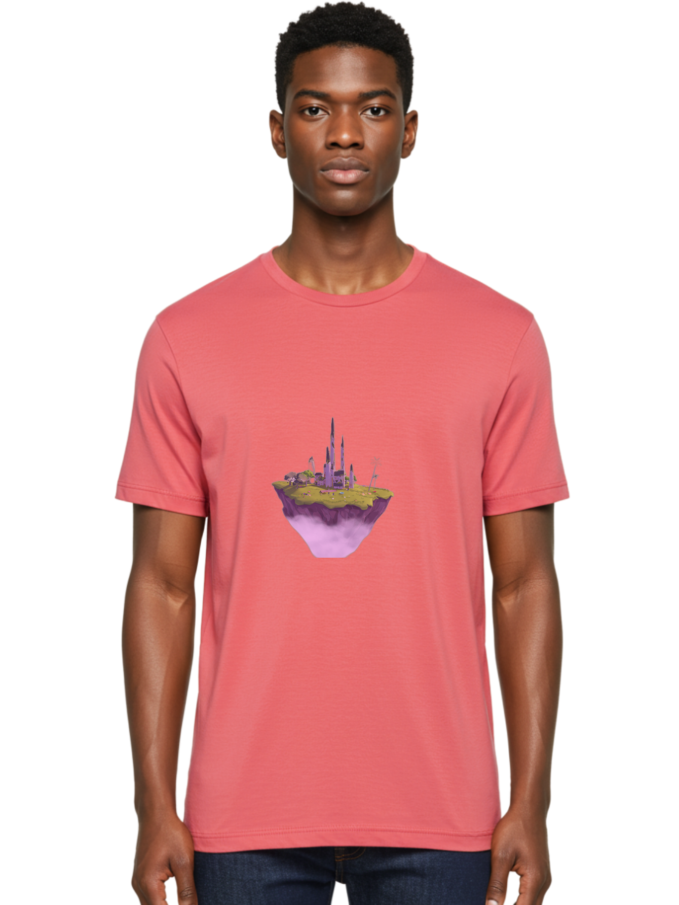 Floating-Island-1 Men'S Graphic Tee, 100% Cotton, Comfortable Casual Summer Wear, Machine Washable, Vintage Camera, Old Camera, Antique Camera, Black Camera, Classic Photography, Photography Equipment, Nostalgic Device, Film Camera, Camera Art Bai875