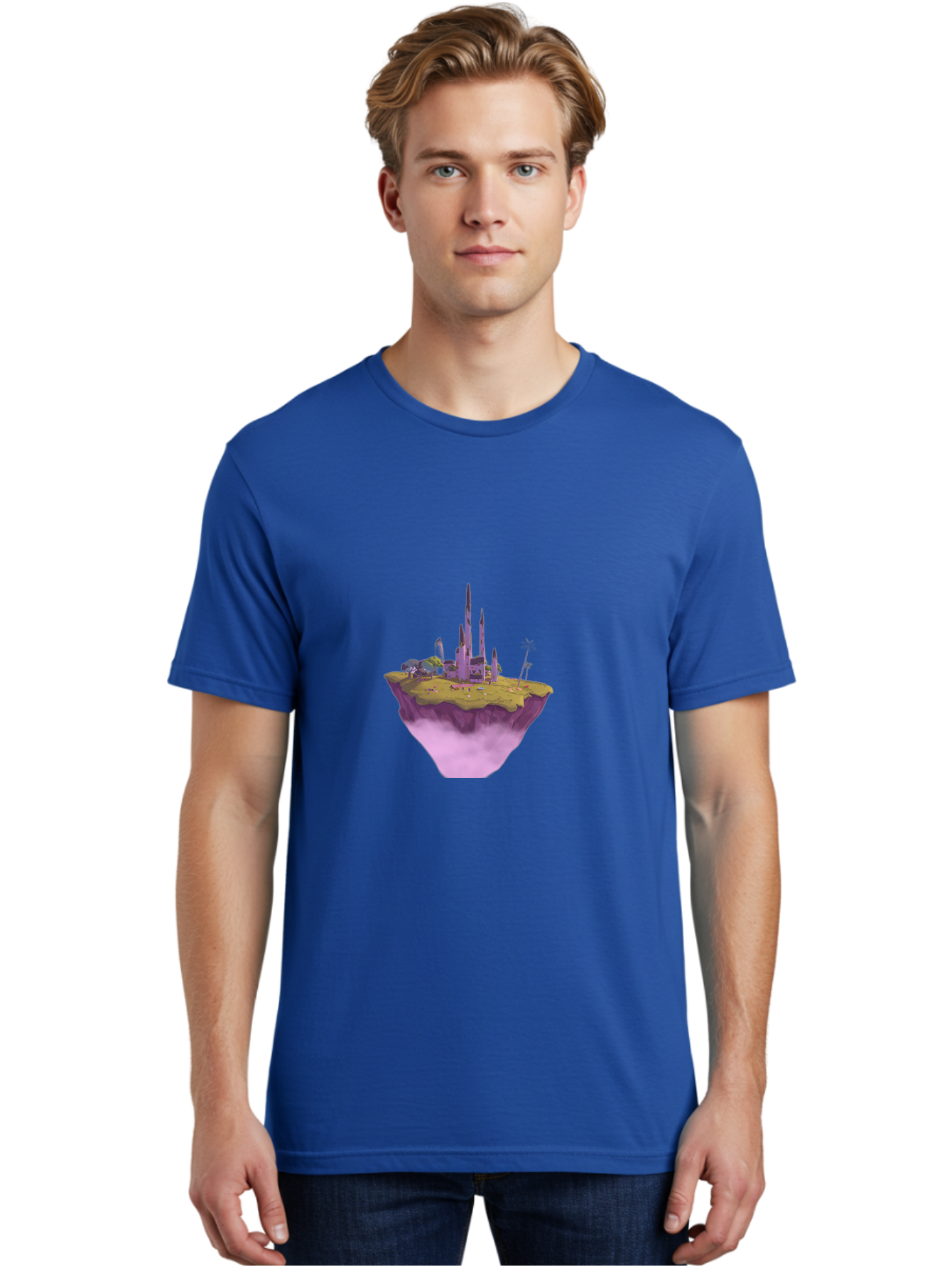 Floating-Island-1 Men'S Graphic Tee, 100% Cotton, Comfortable Casual Summer Wear, Machine Washable, Vintage Camera, Old Camera, Antique Camera, Black Camera, Classic Photography, Photography Equipment, Nostalgic Device, Film Camera, Camera Art Bai875