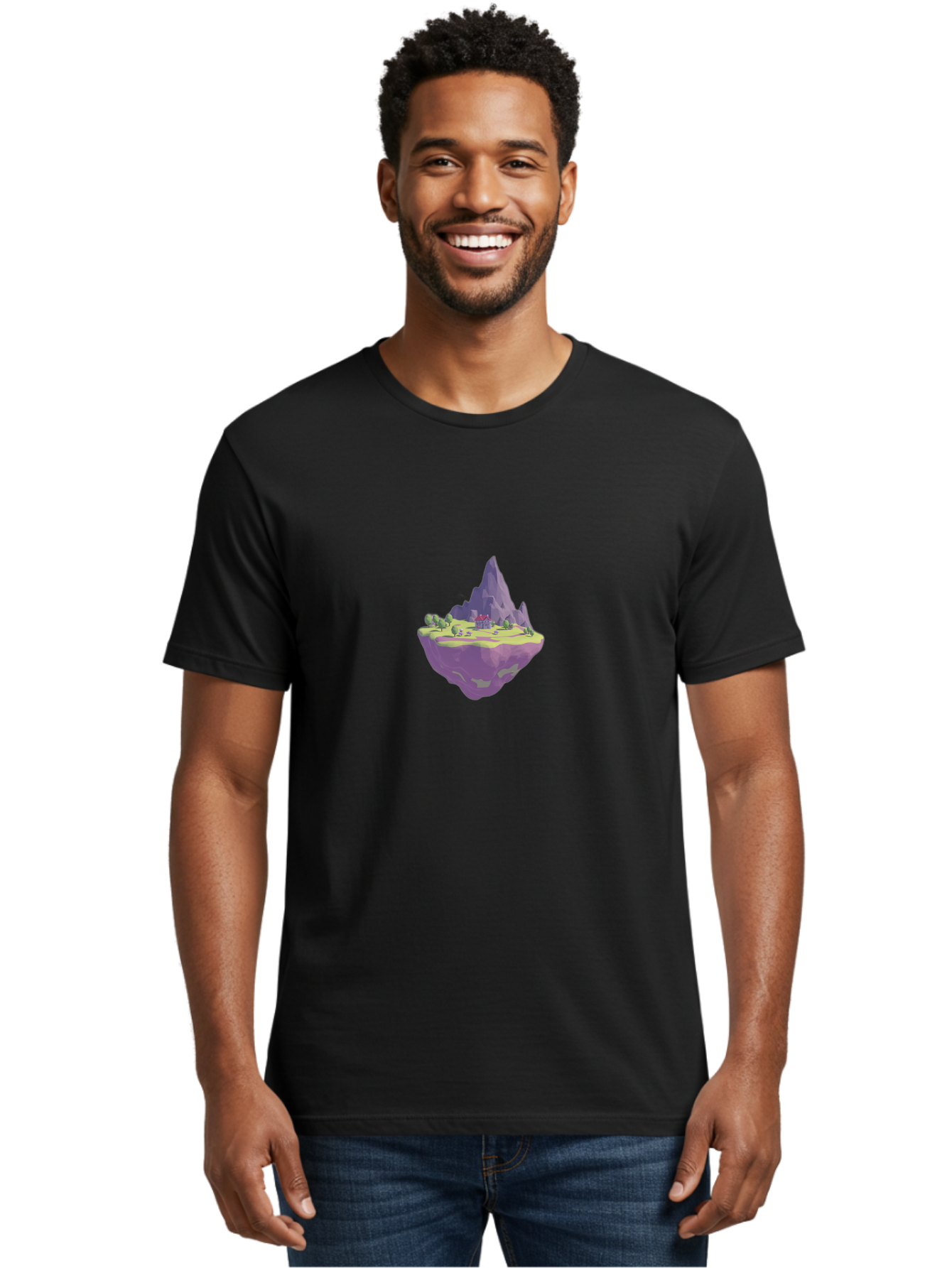 Floating-Island-2 Men'S Graphic Tee, 100% Cotton, Comfortable Casual Summer Wear, Machine Washable, Vintage Camera, Old Camera, Antique Camera, Black Camera, Classic Photography, Photography Equipment, Nostalgic Device, Film Camera, Camera Art Bai876