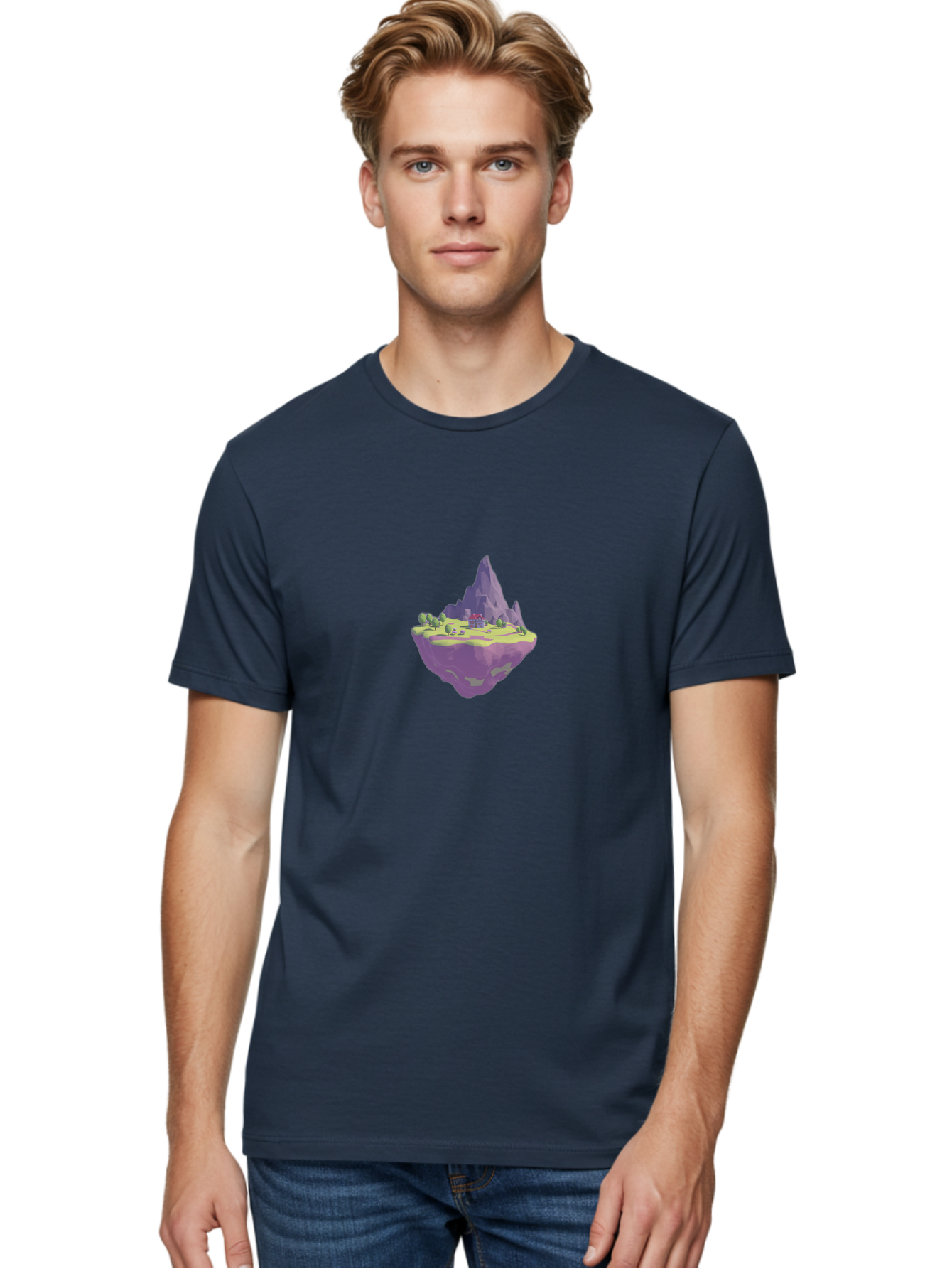 Floating-Island-2 Men'S Graphic Tee, 100% Cotton, Comfortable Casual Summer Wear, Machine Washable, Vintage Camera, Old Camera, Antique Camera, Black Camera, Classic Photography, Photography Equipment, Nostalgic Device, Film Camera, Camera Art Bai876