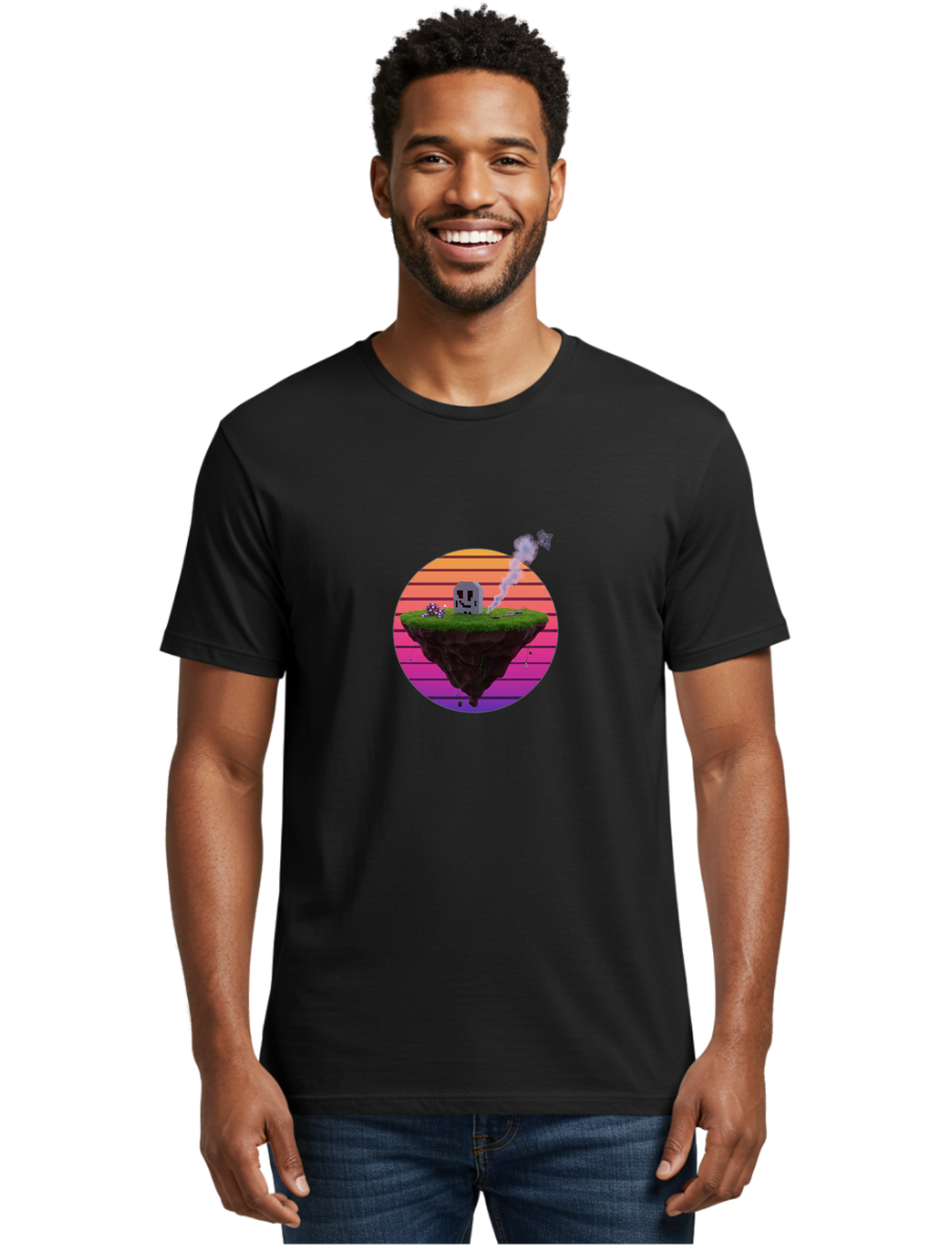 Floating-Island-5 Men'S Graphic Tee, 100% Cotton, Comfortable Casual Summer Wear, Machine Washable, Vintage Camera, Old Camera, Antique Camera, Black Camera, Classic Photography, Photography Equipment, Nostalgic Device, Film Camera, Camera Art Bai879