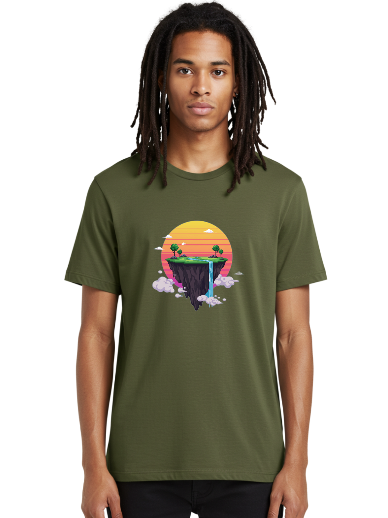 Floating-Island-6 Men'S Graphic Tee, 100% Cotton, Comfortable Casual Summer Wear, Machine Washable, Vintage Camera, Old Camera, Antique Camera, Black Camera, Classic Photography, Photography Equipment, Nostalgic Device, Film Camera, Camera Art Bai880