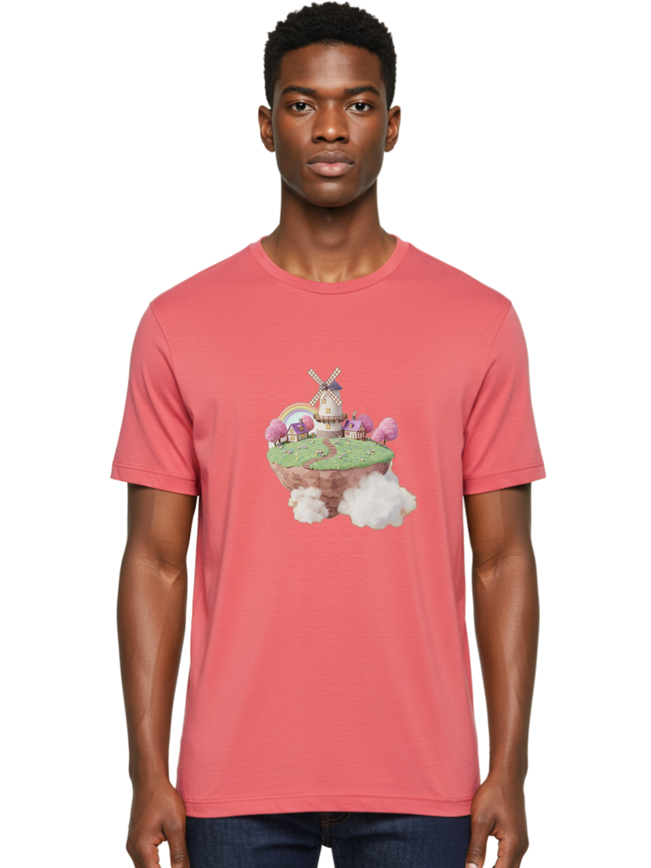 Floating-Island-Windmill Men'S Graphic Tee, 100% Cotton, Comfortable Casual Summer Wear, Machine Washable, Vintage Camera, Old Camera, Antique Camera, Black Camera, Classic Photography, Photography Equipment, Nostalgic Device, Film Camera, Bai883