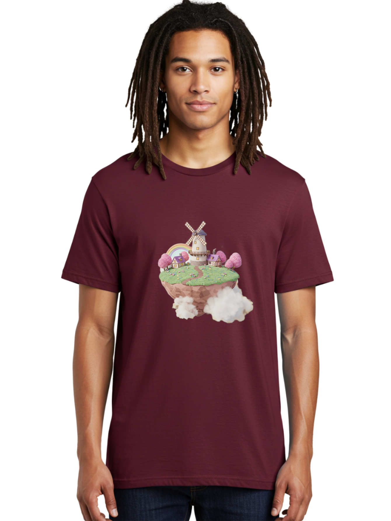 Floating-Island-Windmill Men'S Graphic Tee, 100% Cotton, Comfortable Casual Summer Wear, Machine Washable, Vintage Camera, Old Camera, Antique Camera, Black Camera, Classic Photography, Photography Equipment, Nostalgic Device, Film Camera, Bai883