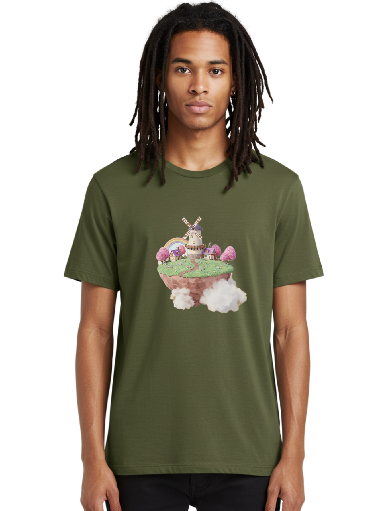 Floating-Island-Windmill Men'S Graphic Tee, 100% Cotton, Comfortable Casual Summer Wear, Machine Washable, Vintage Camera, Old Camera, Antique Camera, Black Camera, Classic Photography, Photography Equipment, Nostalgic Device, Film Camera, Bai883