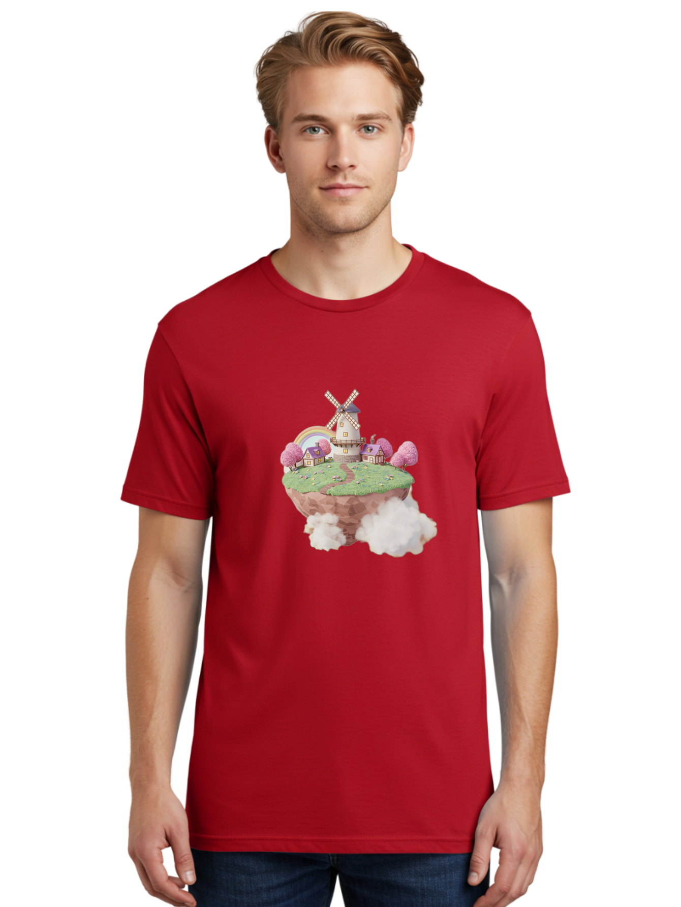Floating-Island-Windmill Men'S Graphic Tee, 100% Cotton, Comfortable Casual Summer Wear, Machine Washable, Vintage Camera, Old Camera, Antique Camera, Black Camera, Classic Photography, Photography Equipment, Nostalgic Device, Film Camera, Bai883