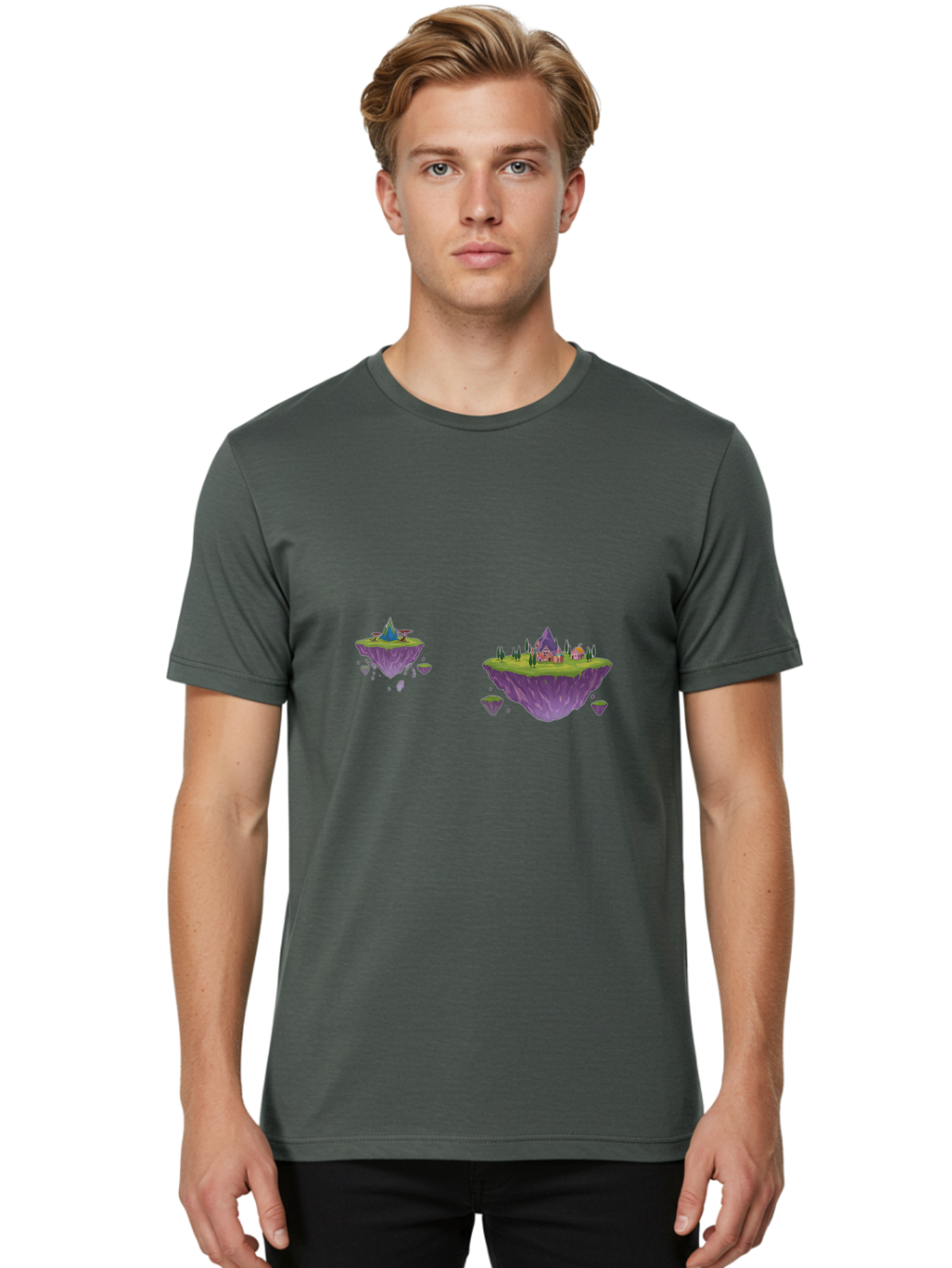 Floating-Islands Men'S Graphic Tee, 100% Cotton, Comfortable Casual Summer Wear, Machine Washable, Vintage Camera, Old Camera, Antique Camera, Black Camera, Classic Photography, Photography Equipment, Nostalgic Device, Film Camera, Camera Art Bai888