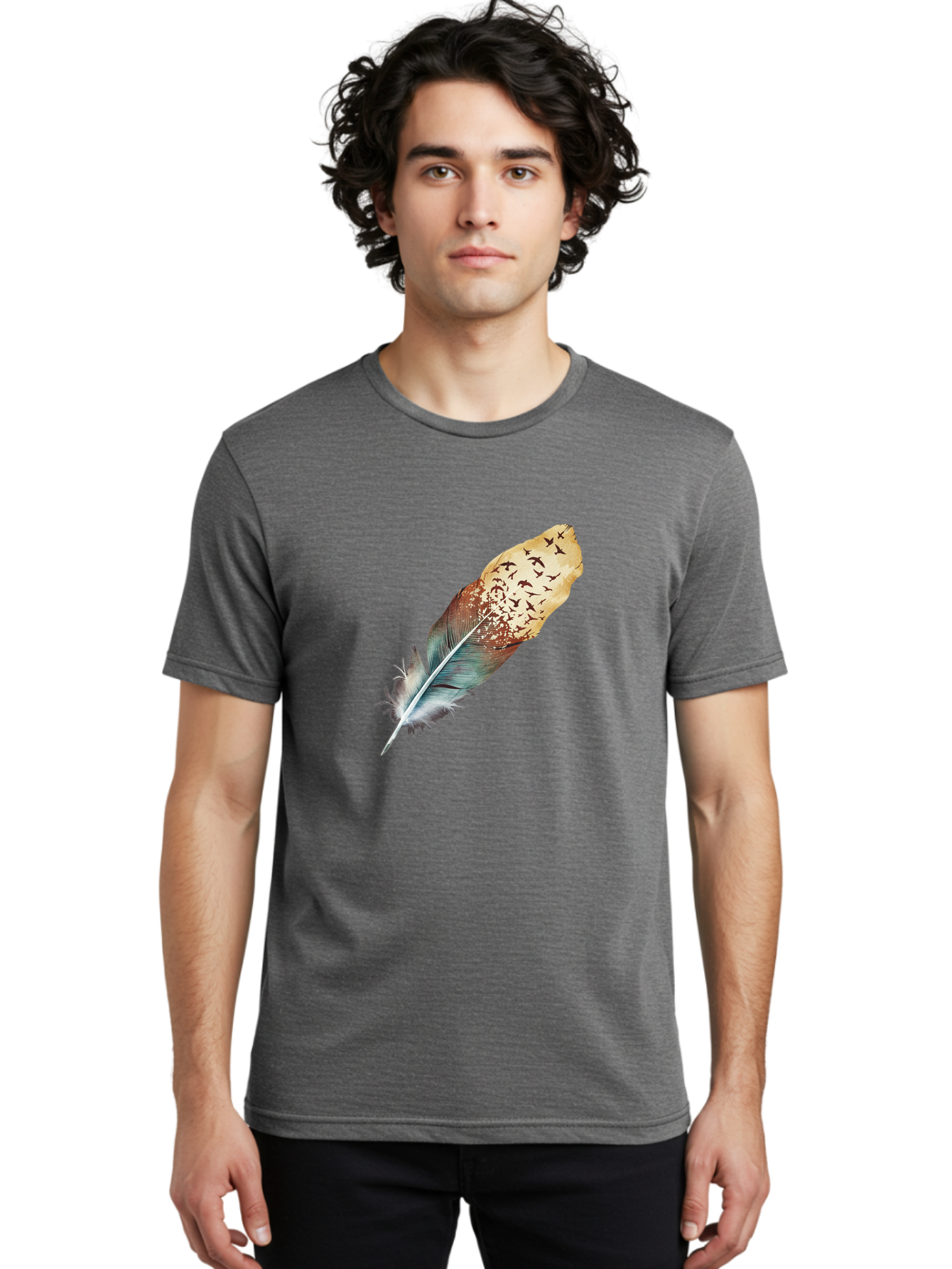 Flock-Of-Birds-Feather Men'S Graphic Tee, 100% Cotton, Comfortable Casual Summer Wear, Machine Washable, Vintage Camera, Old Camera, Antique Camera, Black Camera, Classic Photography, Photography Equipment, Nostalgic Device, Film Camera, Bai892