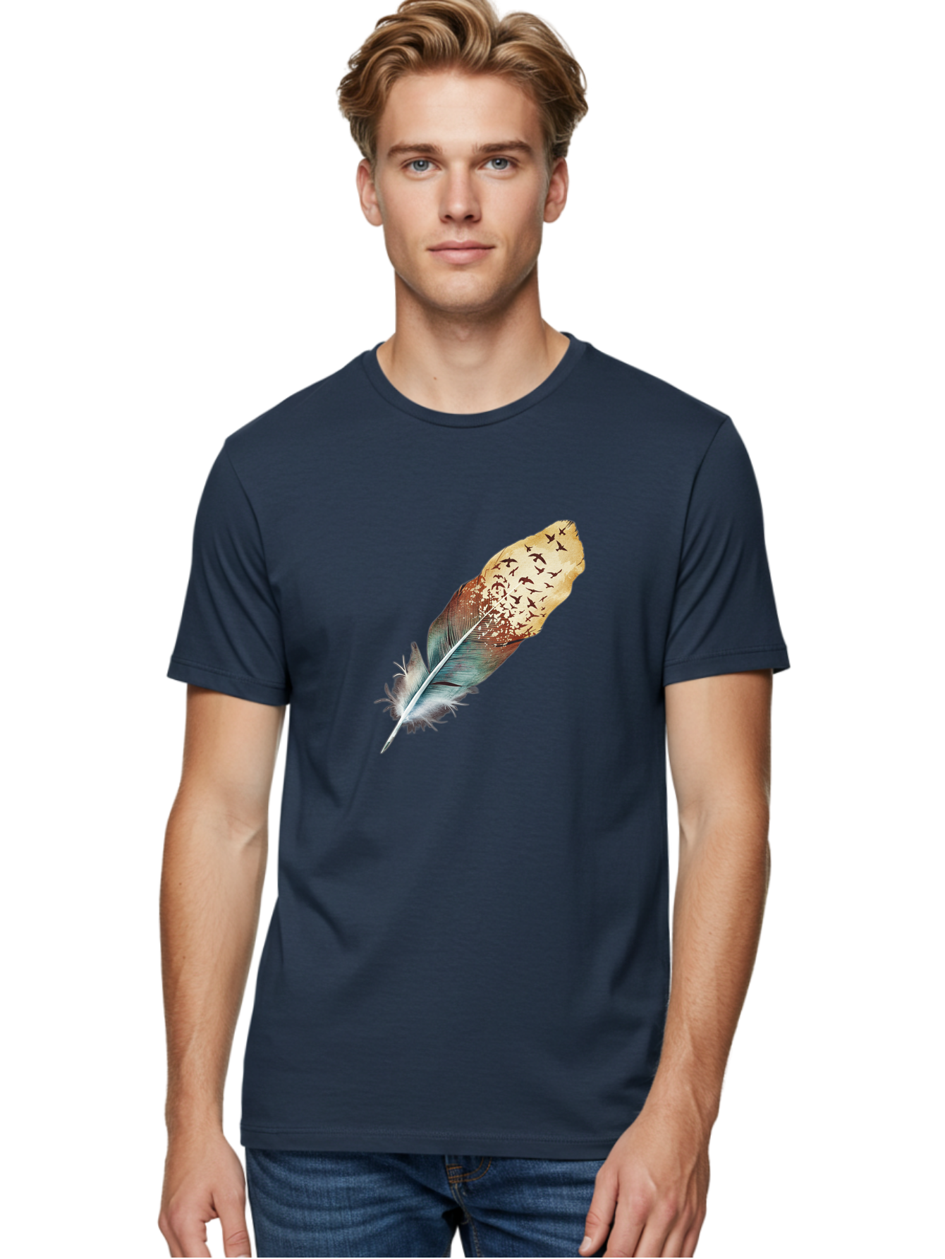 Flock-Of-Birds-Feather Men'S Graphic Tee, 100% Cotton, Comfortable Casual Summer Wear, Machine Washable, Vintage Camera, Old Camera, Antique Camera, Black Camera, Classic Photography, Photography Equipment, Nostalgic Device, Film Camera, Bai892