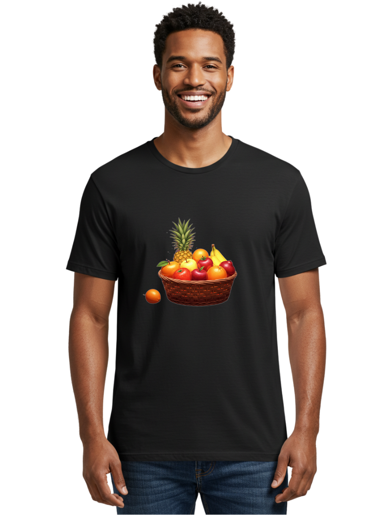Fruit-Basket-1 Men'S Graphic Tee, 100% Cotton, Comfortable Casual Summer Wear, Machine Washable, Vintage Camera, Old Camera, Antique Camera, Black Camera, Classic Photography, Photography Equipment, Nostalgic Device, Film Camera, Camera Art Bai898