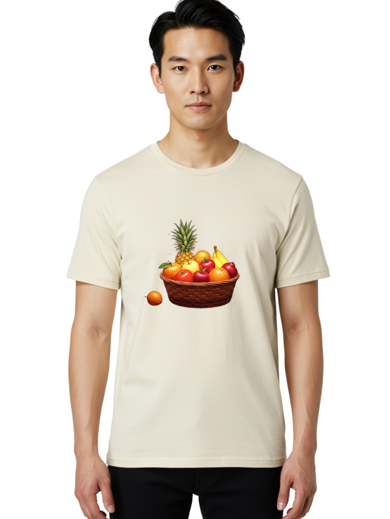 Fruit-Basket-1 Men'S Graphic Tee, 100% Cotton, Comfortable Casual Summer Wear, Machine Washable, Vintage Camera, Old Camera, Antique Camera, Black Camera, Classic Photography, Photography Equipment, Nostalgic Device, Film Camera, Camera Art Bai898