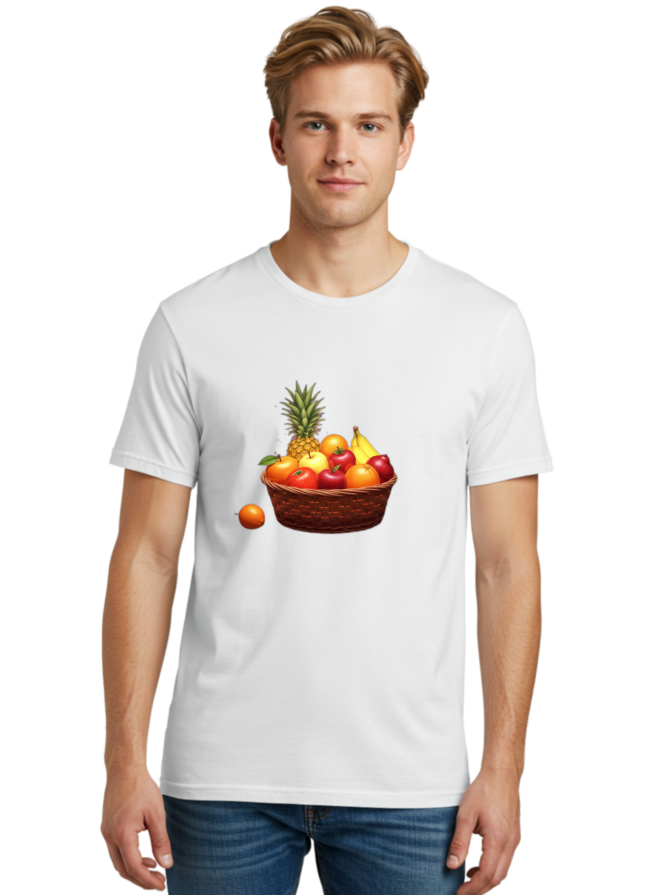 Fruit-Basket-1 Men'S Graphic Tee, 100% Cotton, Comfortable Casual Summer Wear, Machine Washable, Vintage Camera, Old Camera, Antique Camera, Black Camera, Classic Photography, Photography Equipment, Nostalgic Device, Film Camera, Camera Art Bai898